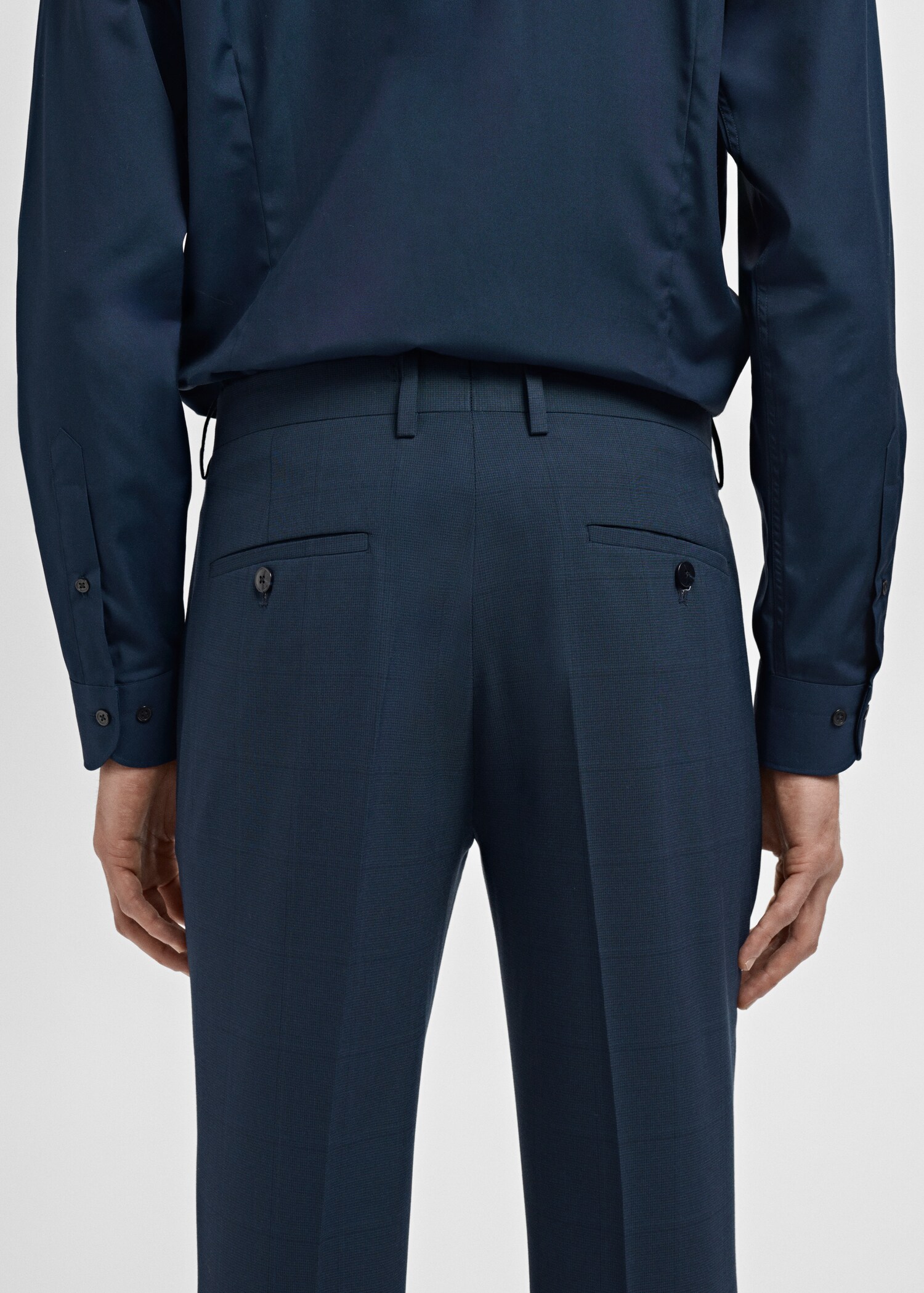 Stretch fabric super slim-fit suit trousers - Details of the article 3