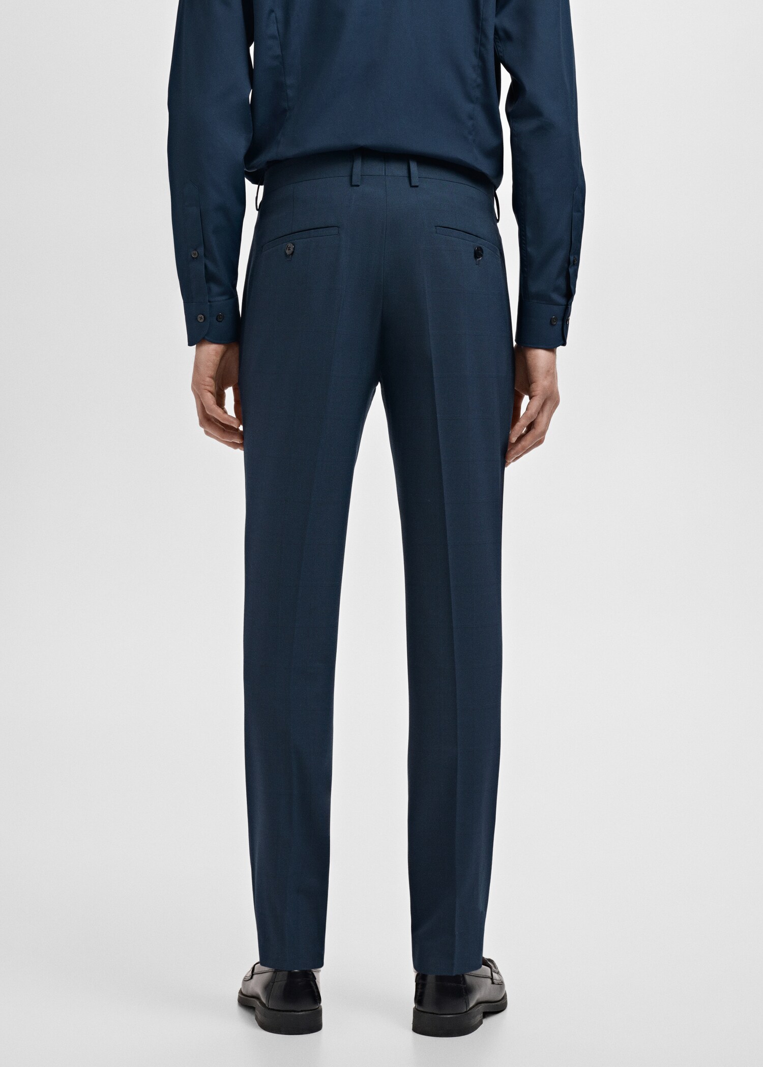 Stretch fabric super slim-fit suit trousers - Reverse of the article