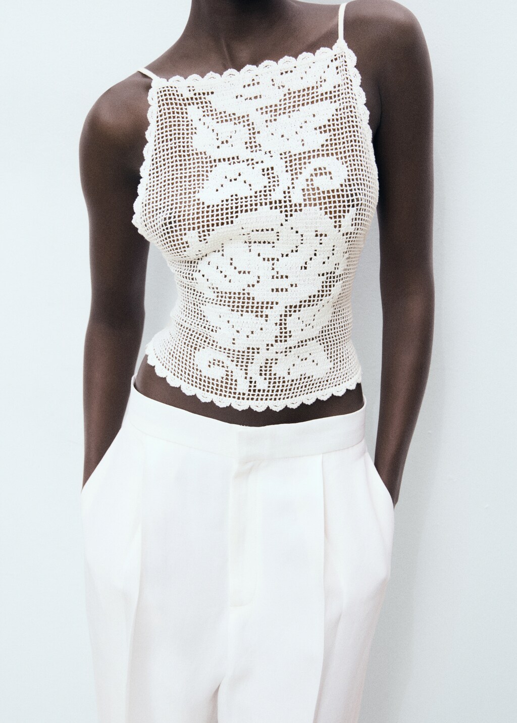 Open-back crochet top - Women | MANGO USA