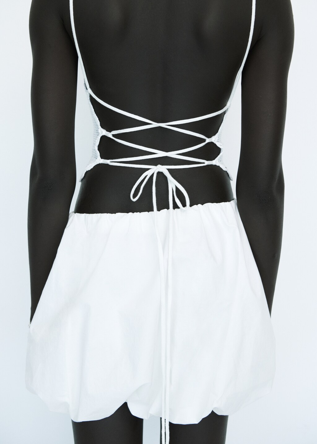 Open-back crochet top