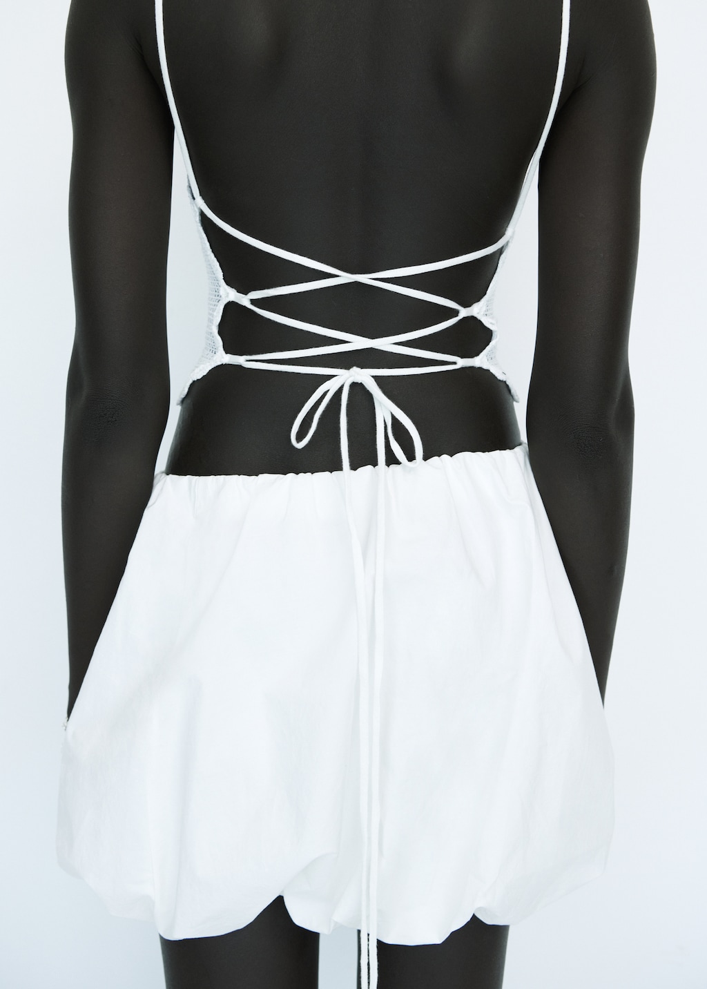 Open-back crochet top