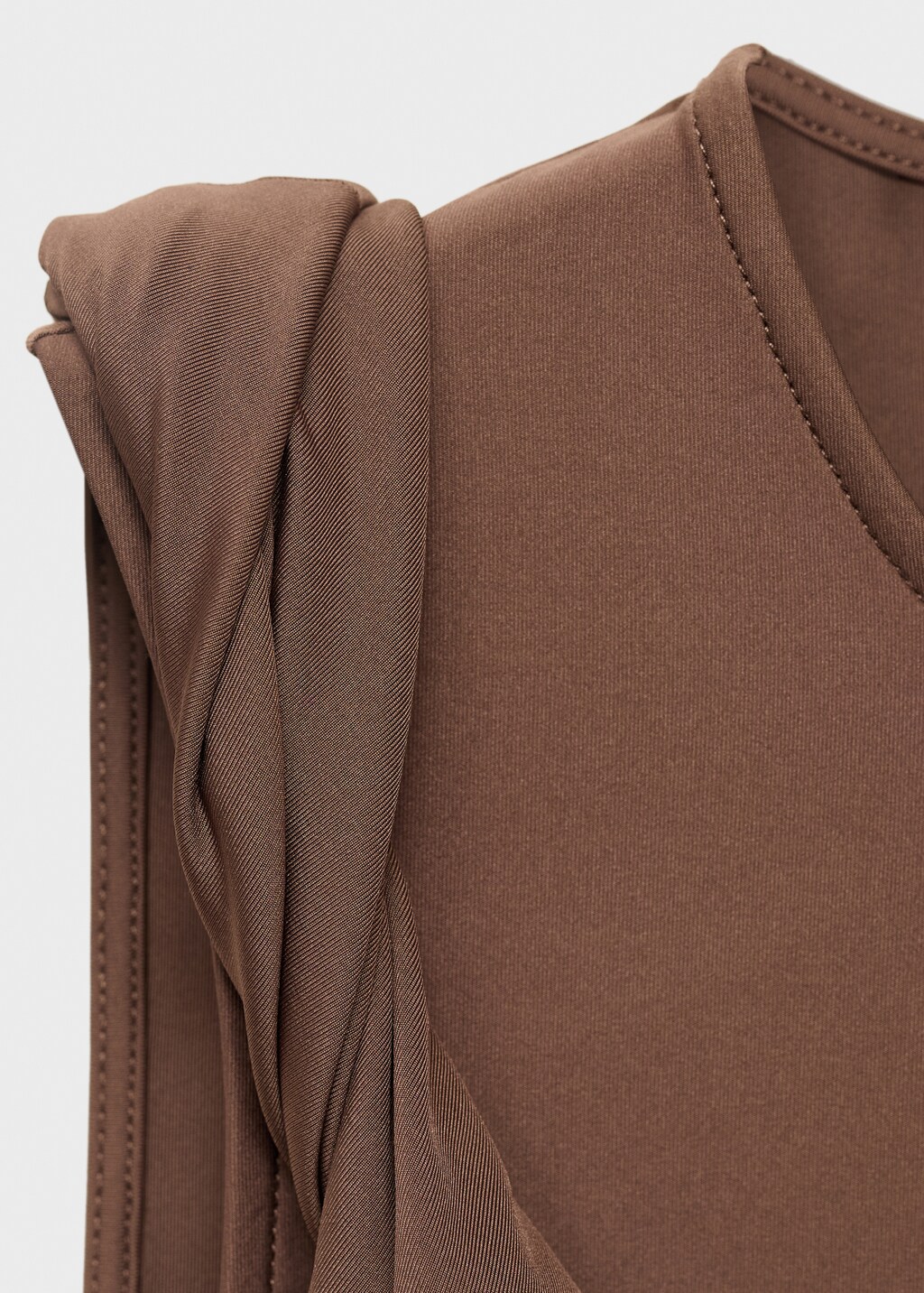 Draped dress with asymmetrical straps