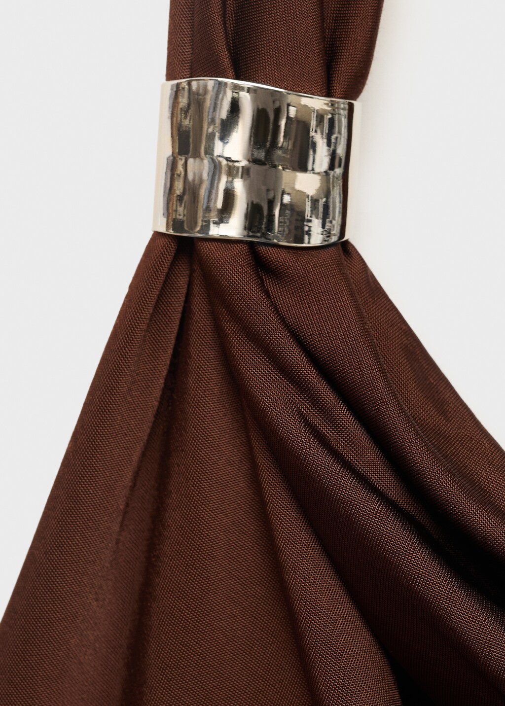 Draped top with metallic detail