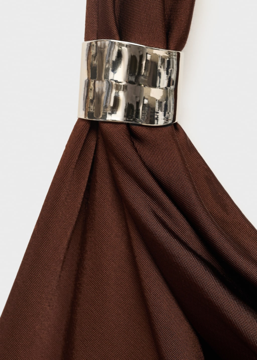 Draped top with metallic detail