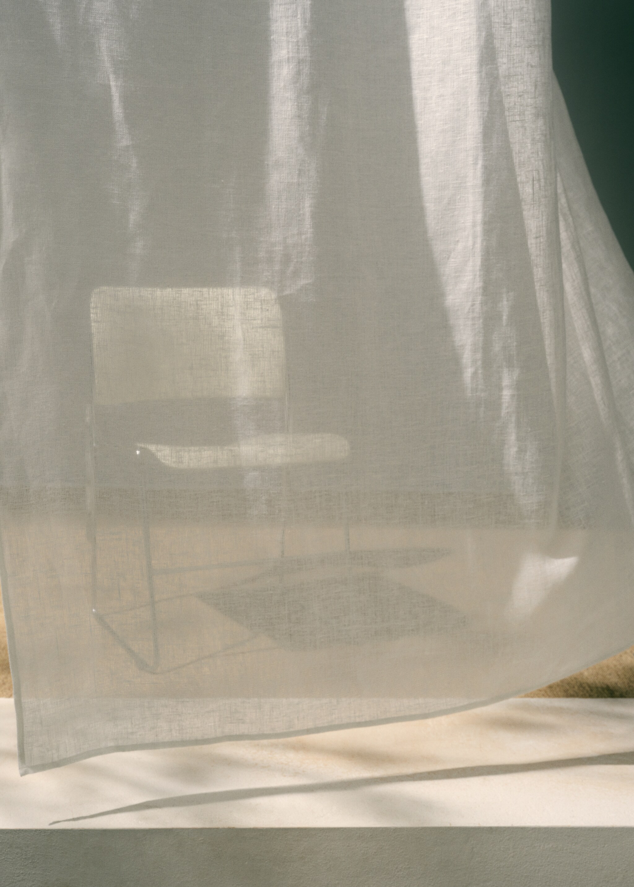 Linen curtain with net structure - Details of the article 6