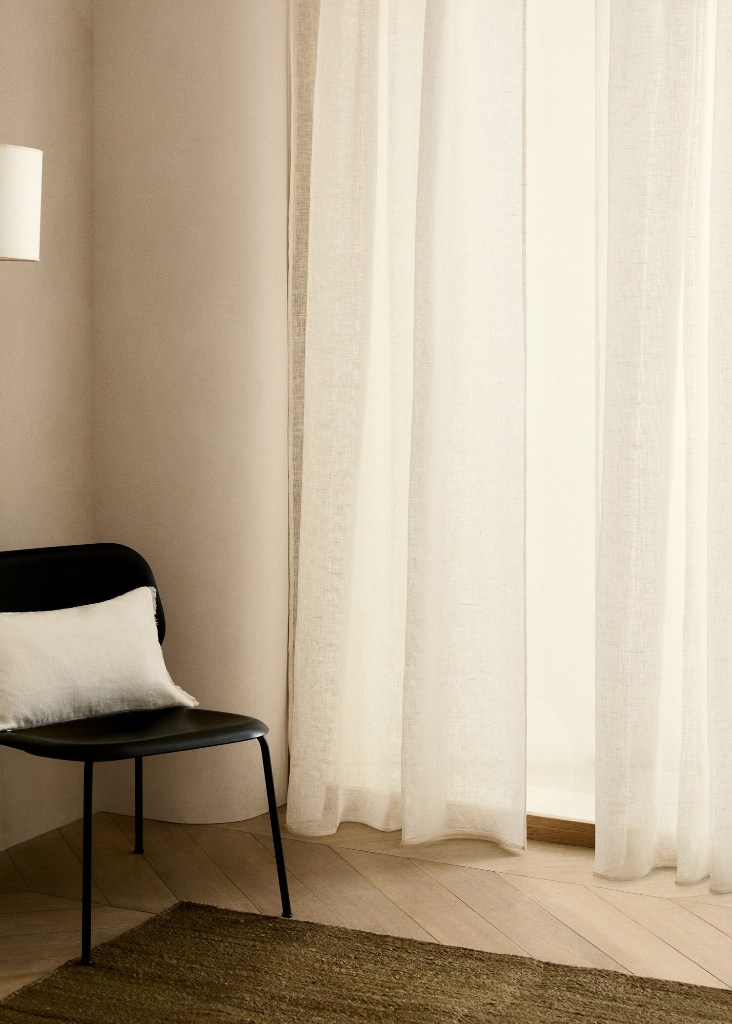 Linen curtain with net structure - General plane