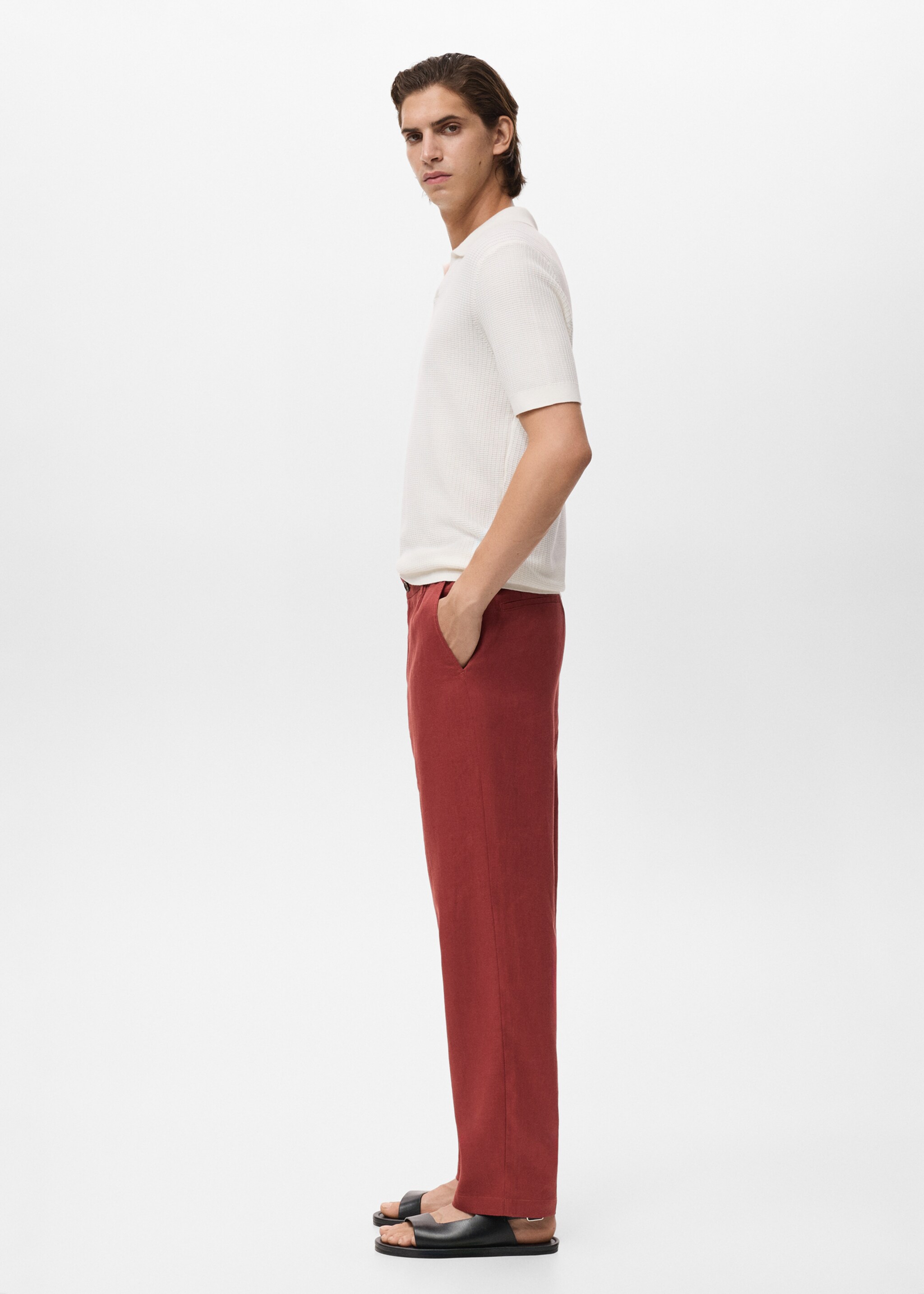 Pantalon 100 % lin taille élastique - Détail de l'article 2