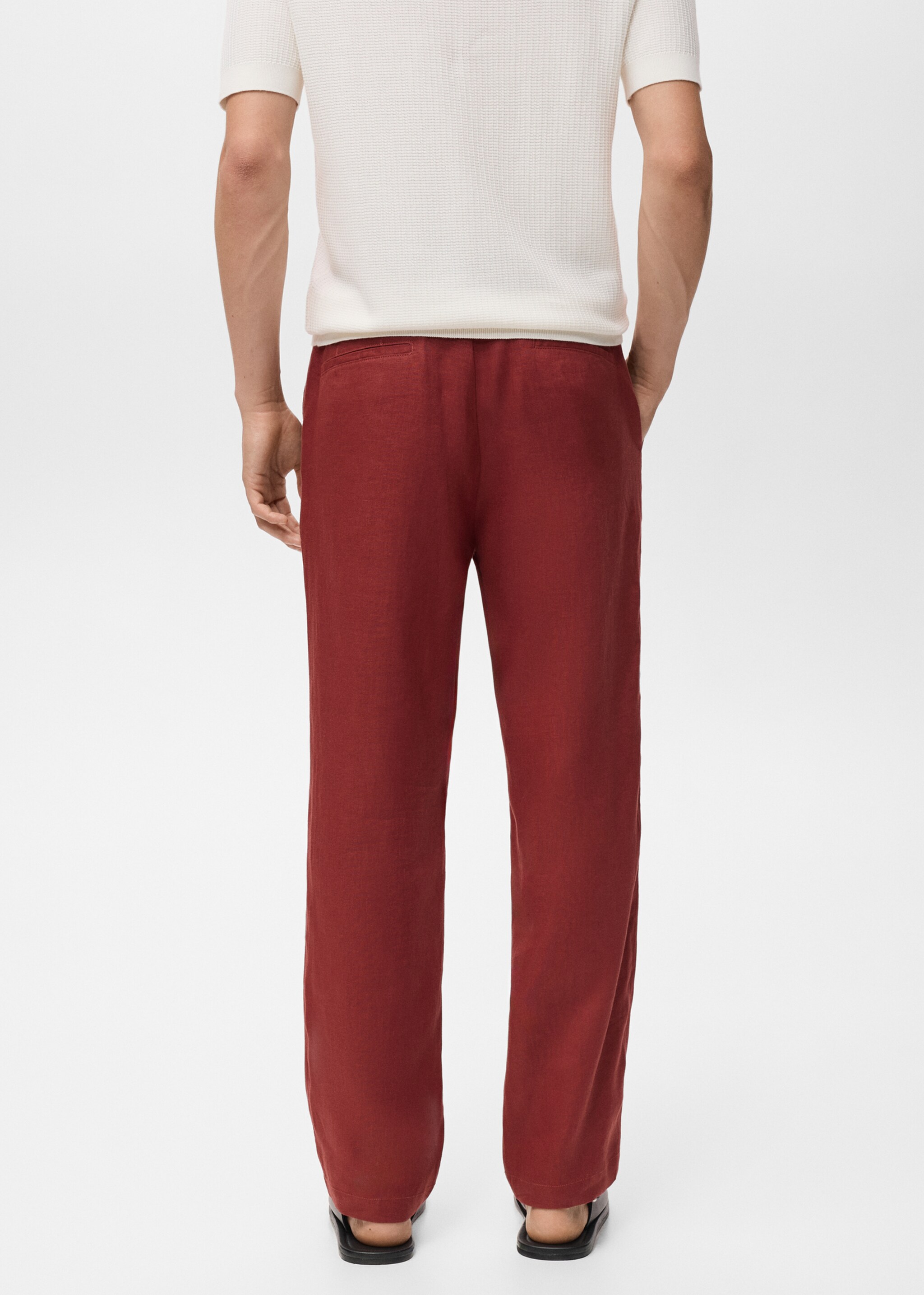 Pantalon 100 % lin taille élastique - Verso de l’article