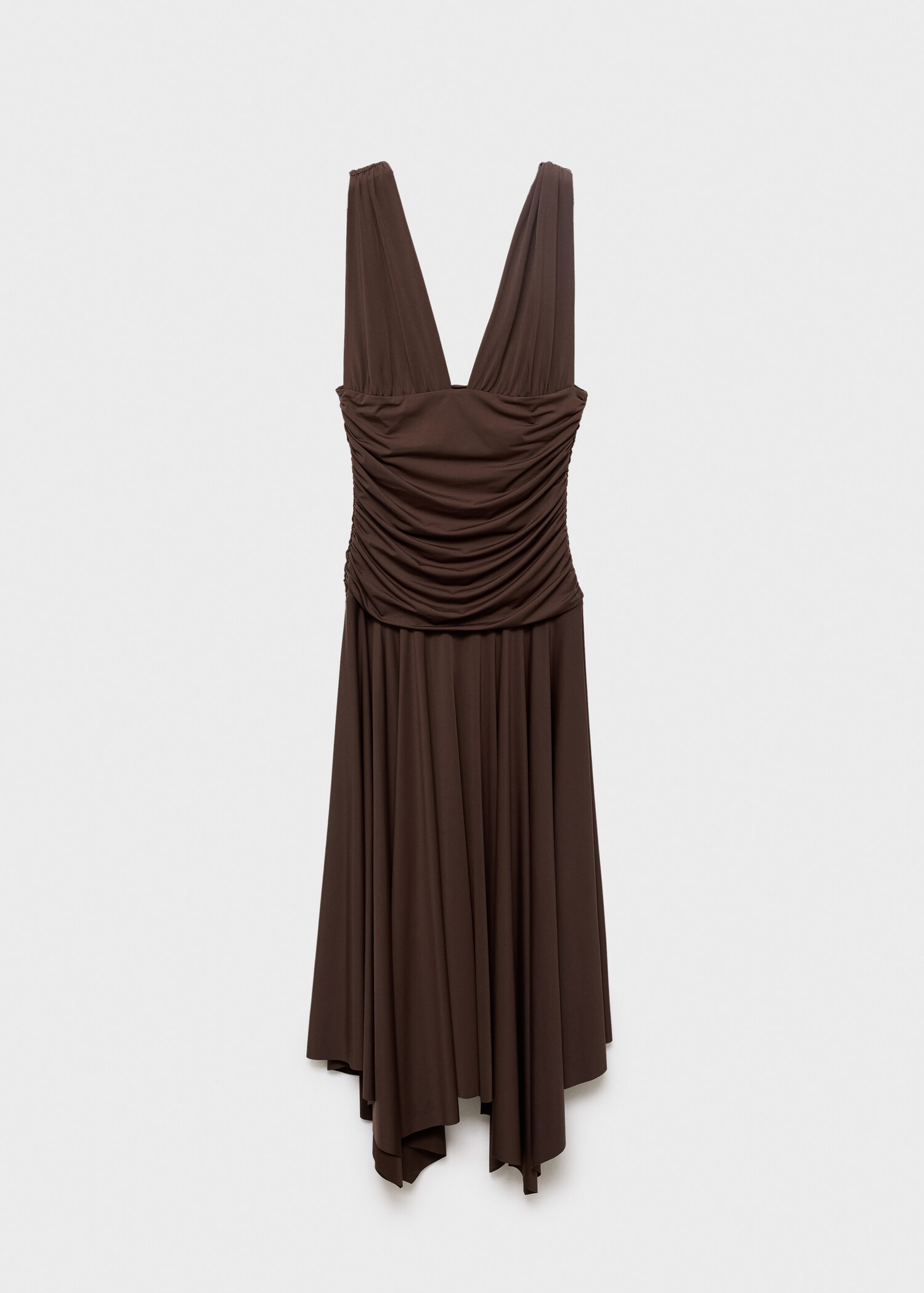 Long dress with contrasting design - Women | MANGO Canada