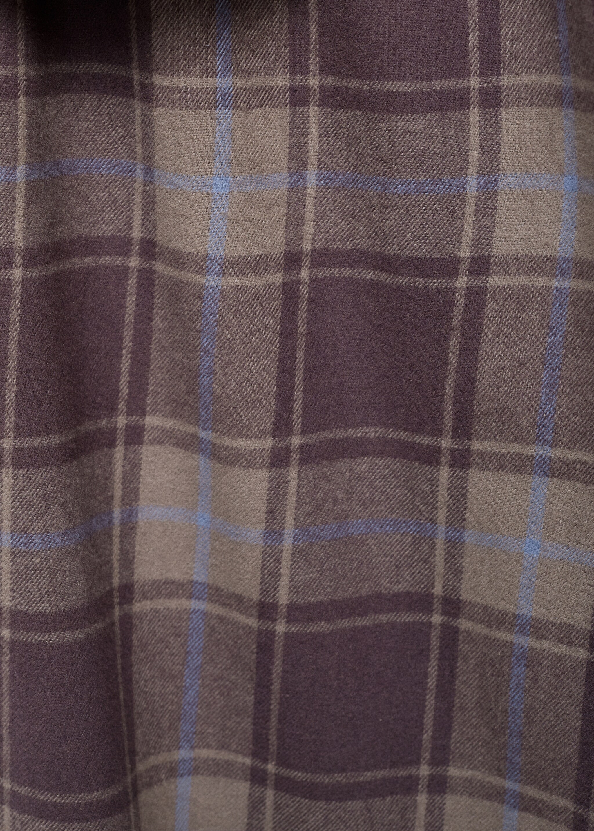 Two-piece flannel check pyjamas - Details of the article 0, Ink Blue. Ref: 17084406-01.