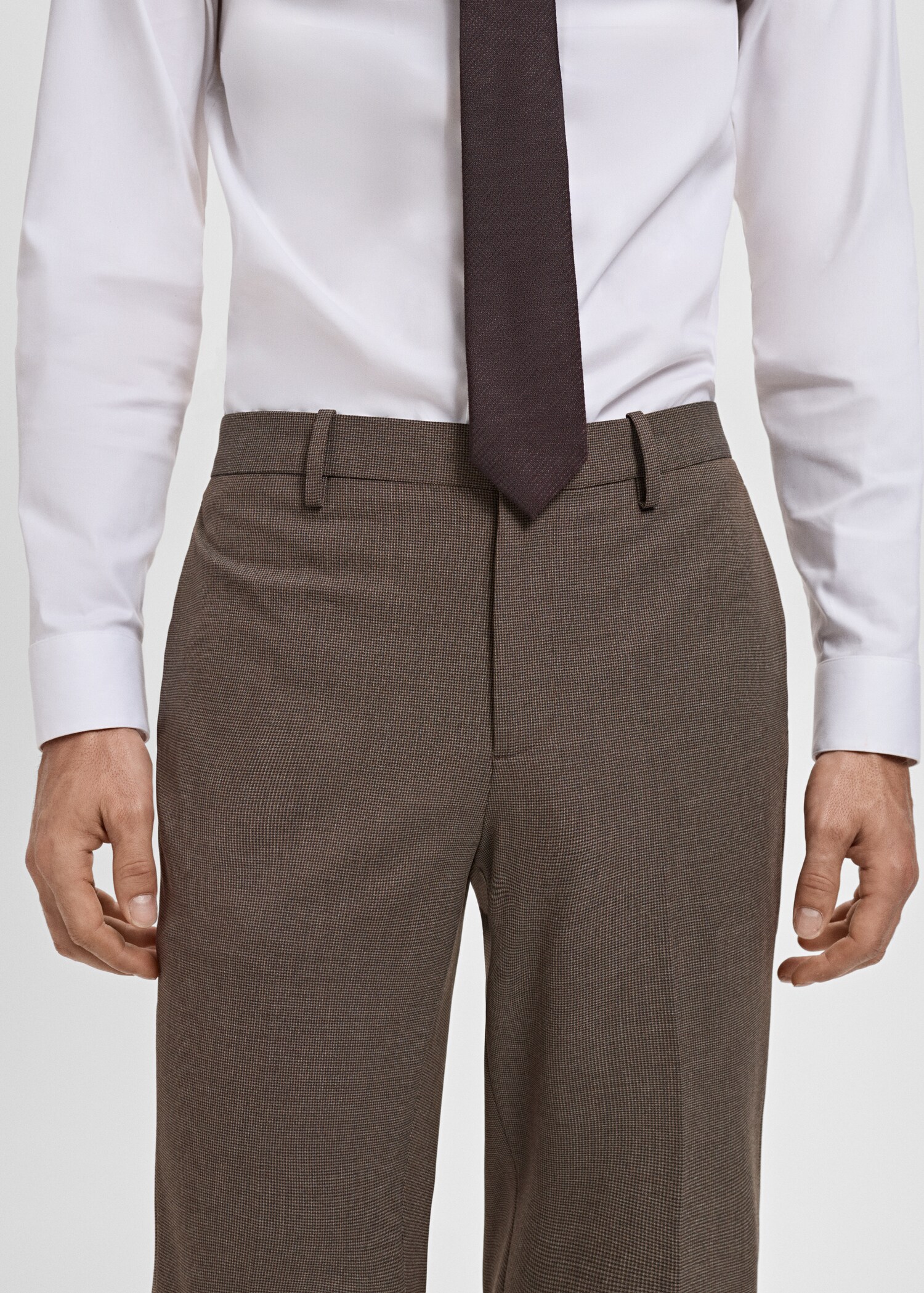Stretch fabric super slim-fit suit trousers - Details of the article 1