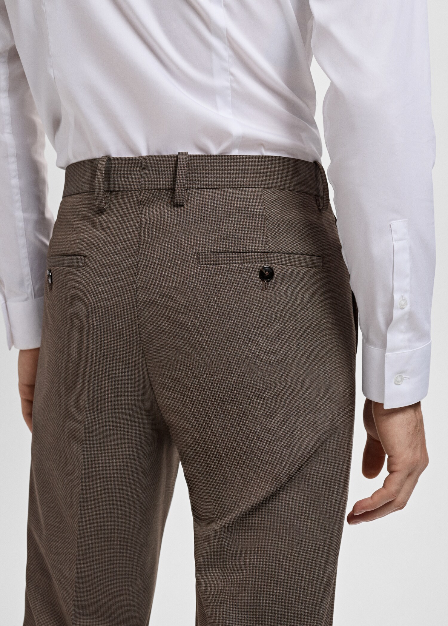 Stretch fabric super slim-fit suit trousers - Details of the article 2