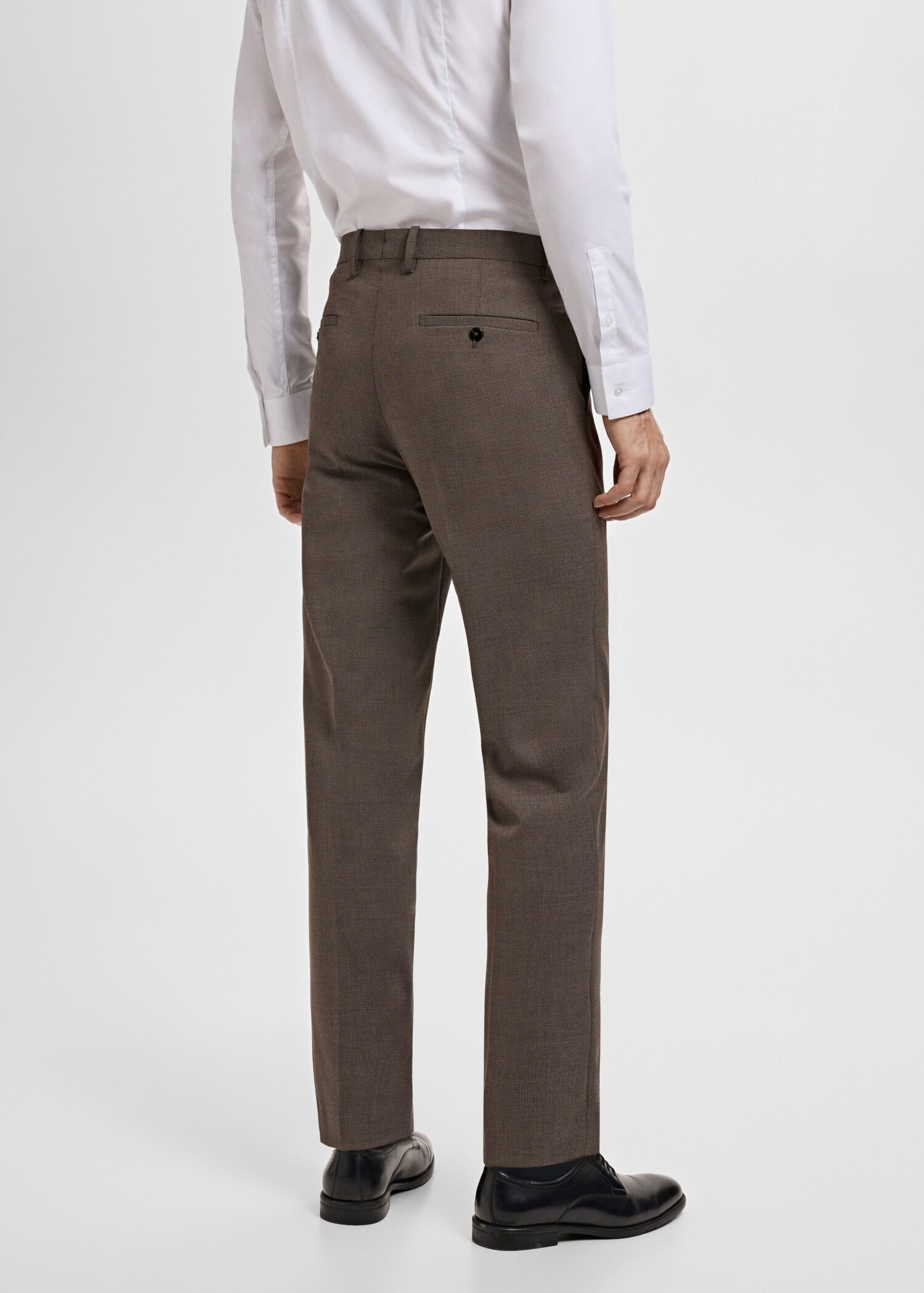Stretch fabric super slim-fit suit trousers - Reverse of the article