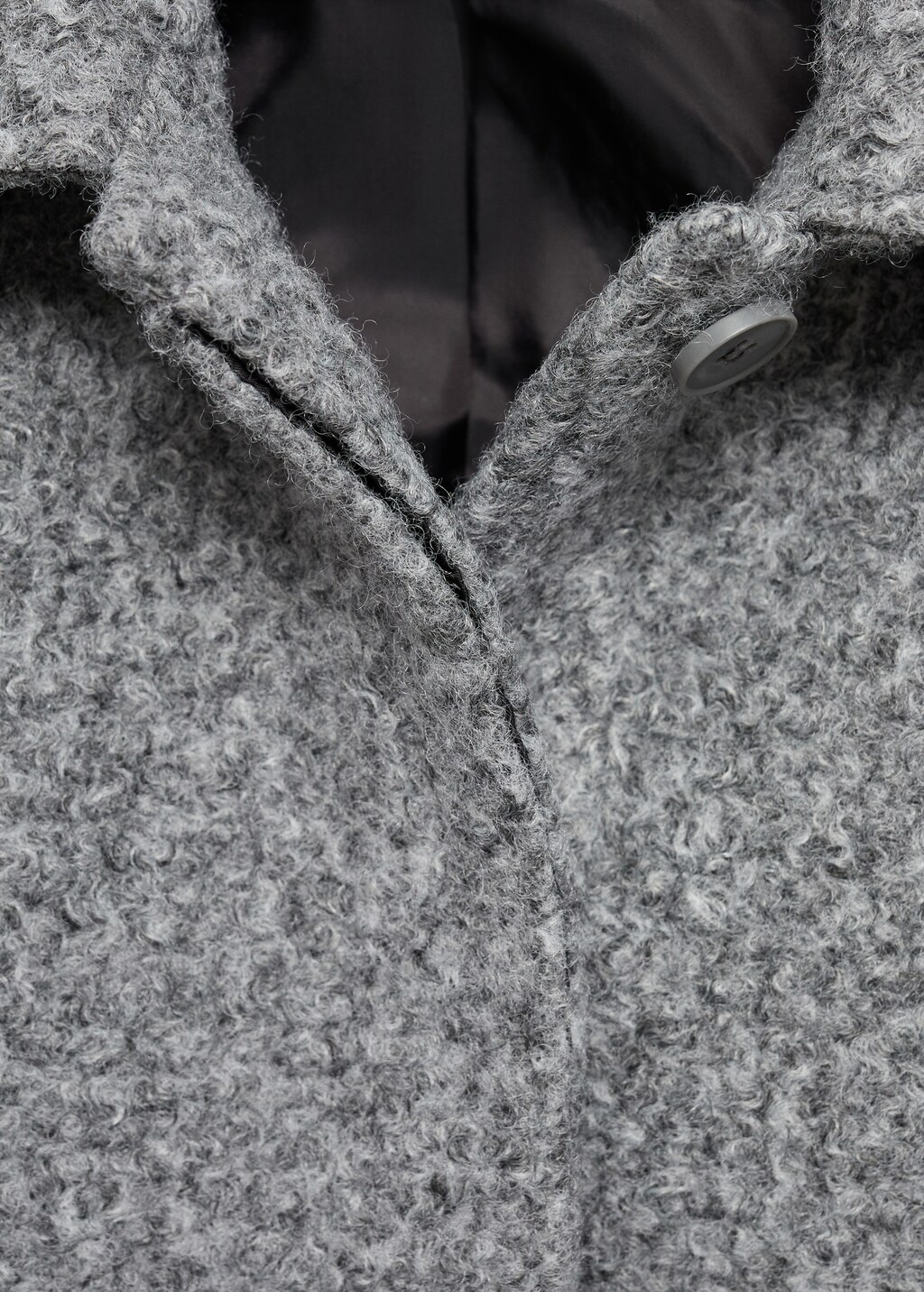 Wool jacket with lapel pockets