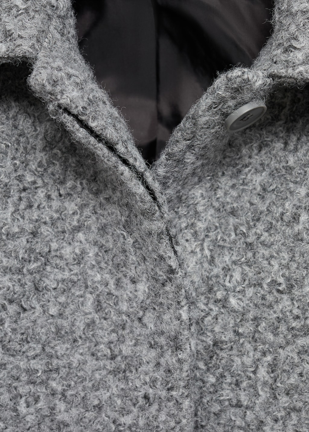 Wool jacket with lapel pockets