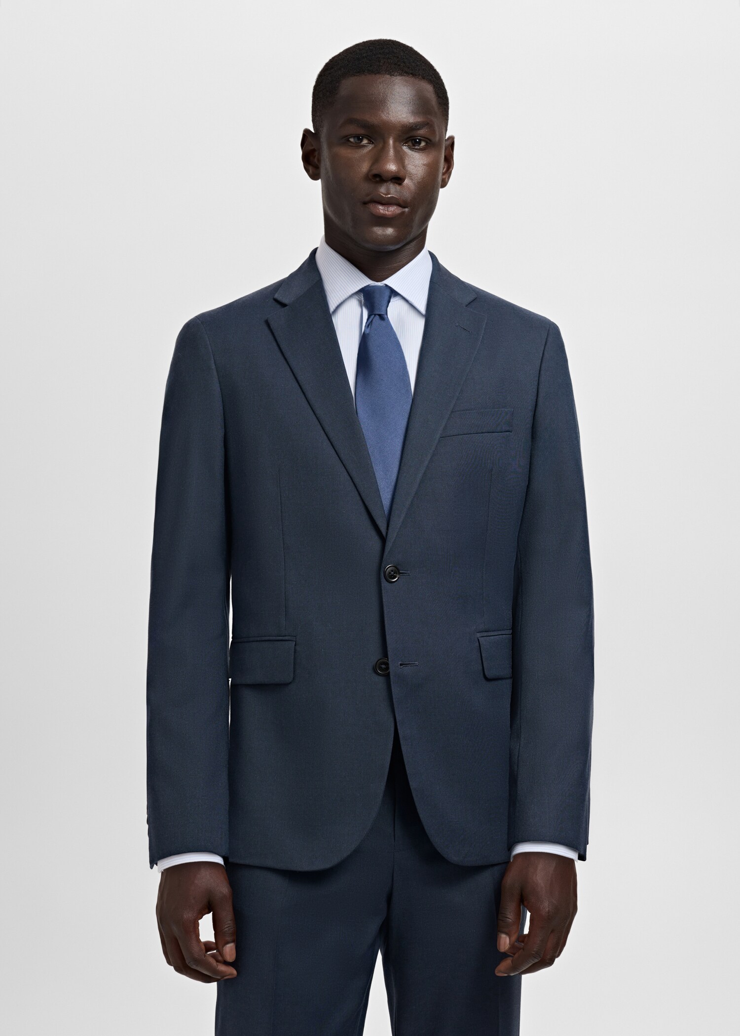 London regular-fit suit jacket - Medium plane