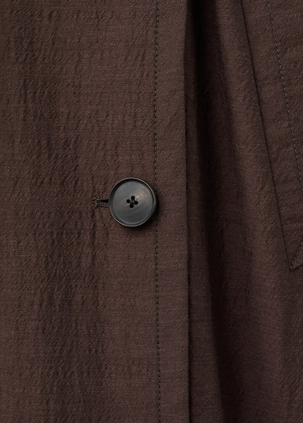 Long virgin wool trench coat