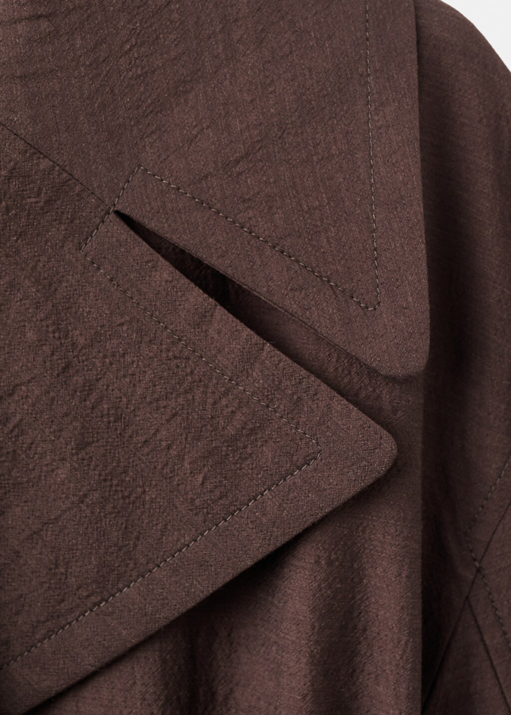 Long virgin wool trench coat