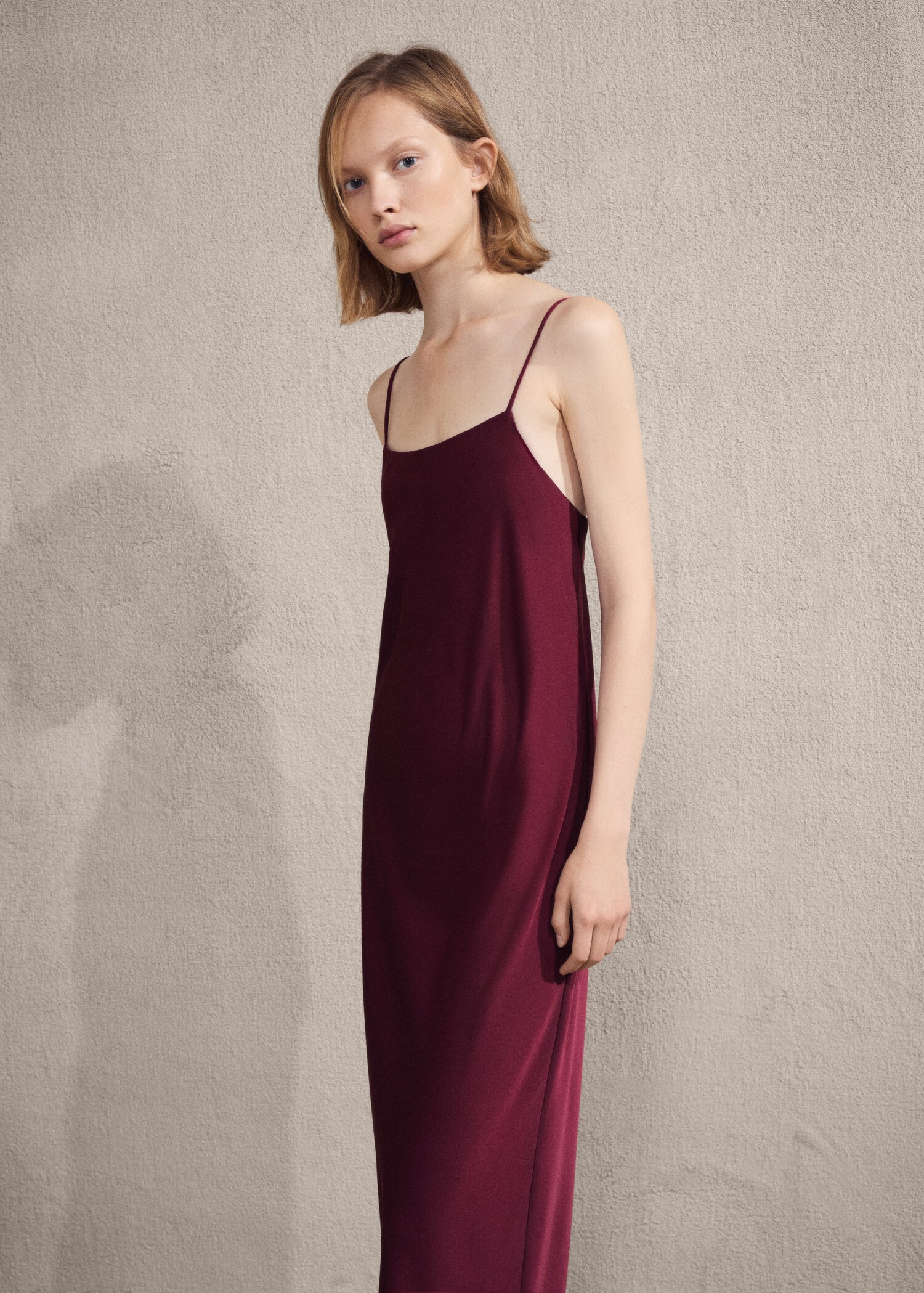 Satin midi-nightdress - Medium plane