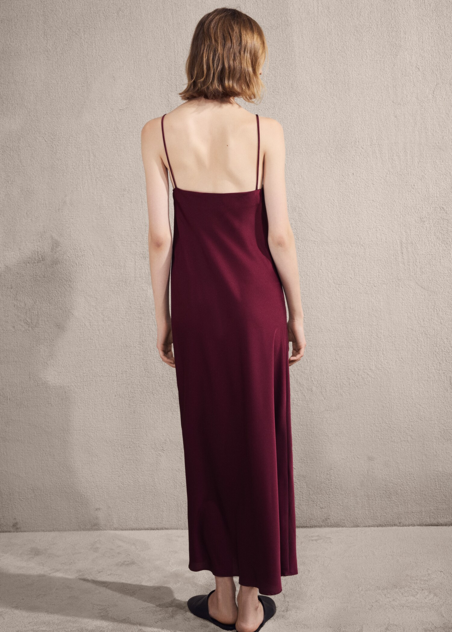 Satin midi-nightdress - Reverse of the article
