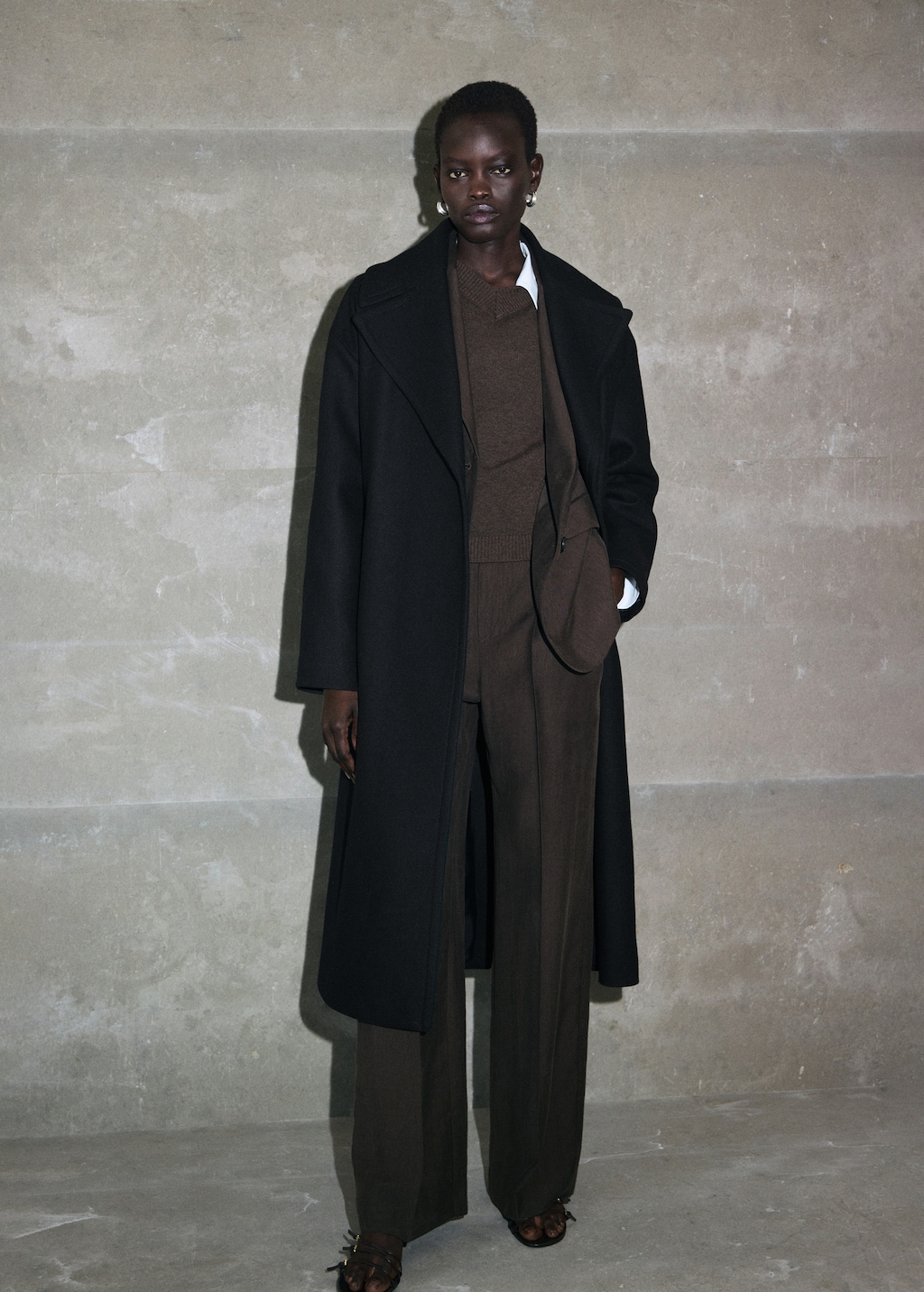 Manteco wool coat with belt