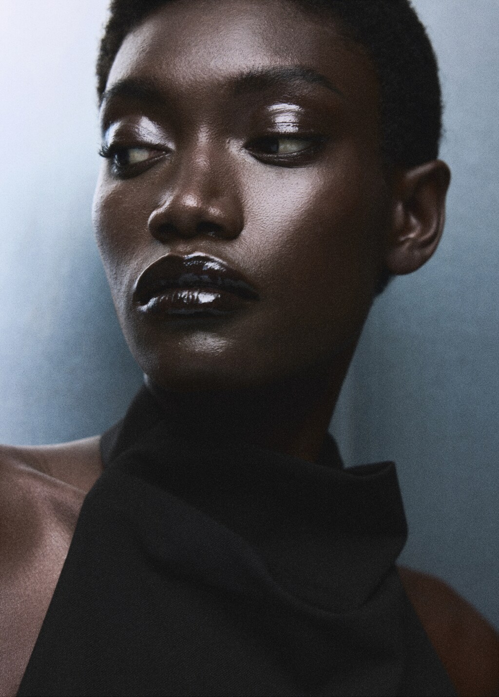 Halter top with open back