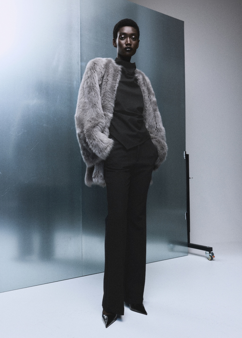 Halter top with open back