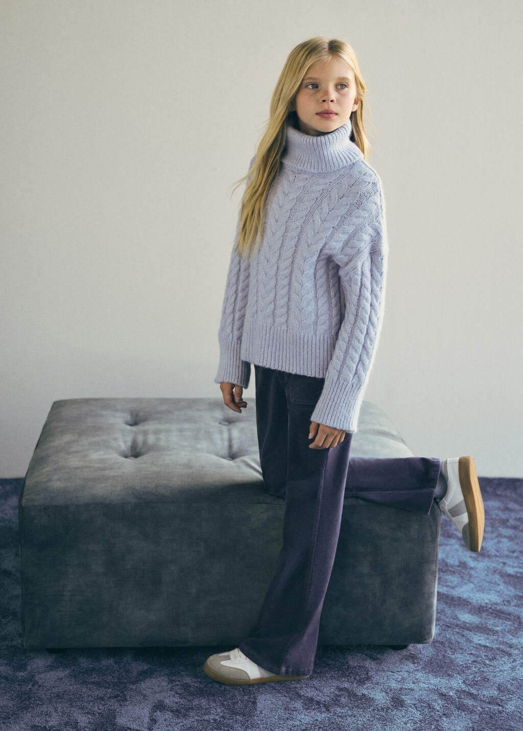 Check dress with embroidered detail