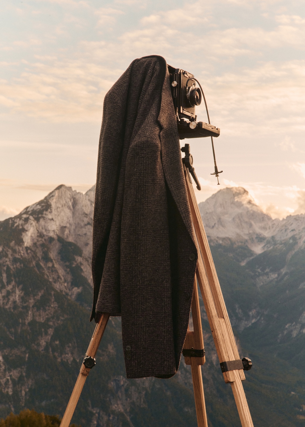 Slim-fit micro-check wool-blend jacket