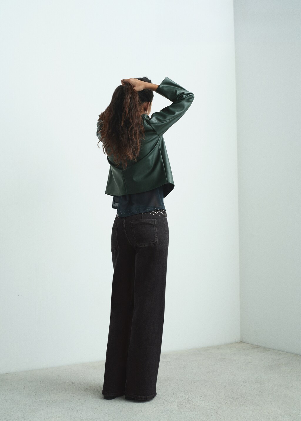 Leather-effect biker jacket