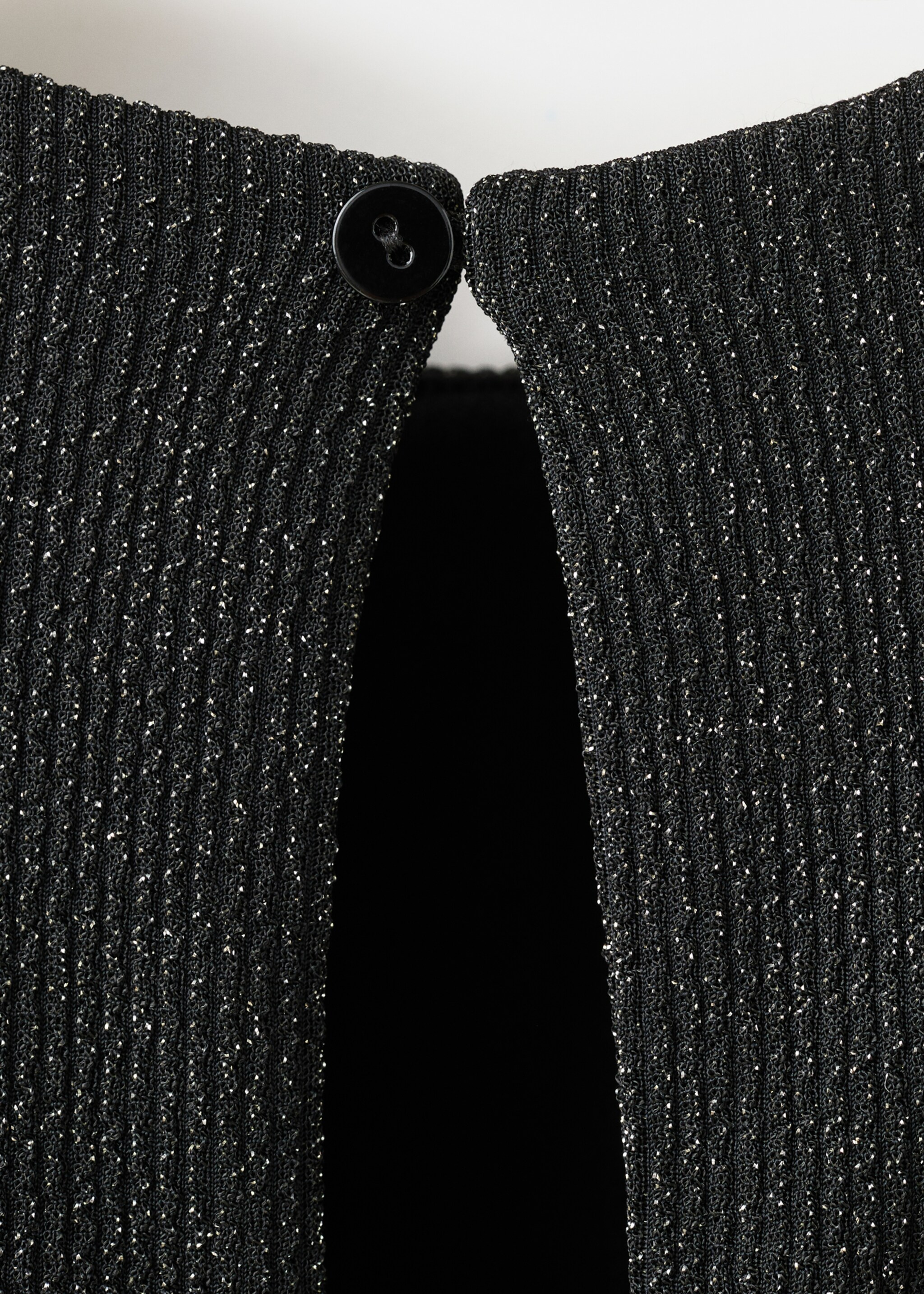 Lurex long jumpsuit - Details of the article 0, Black. Ref: 17089096-01.