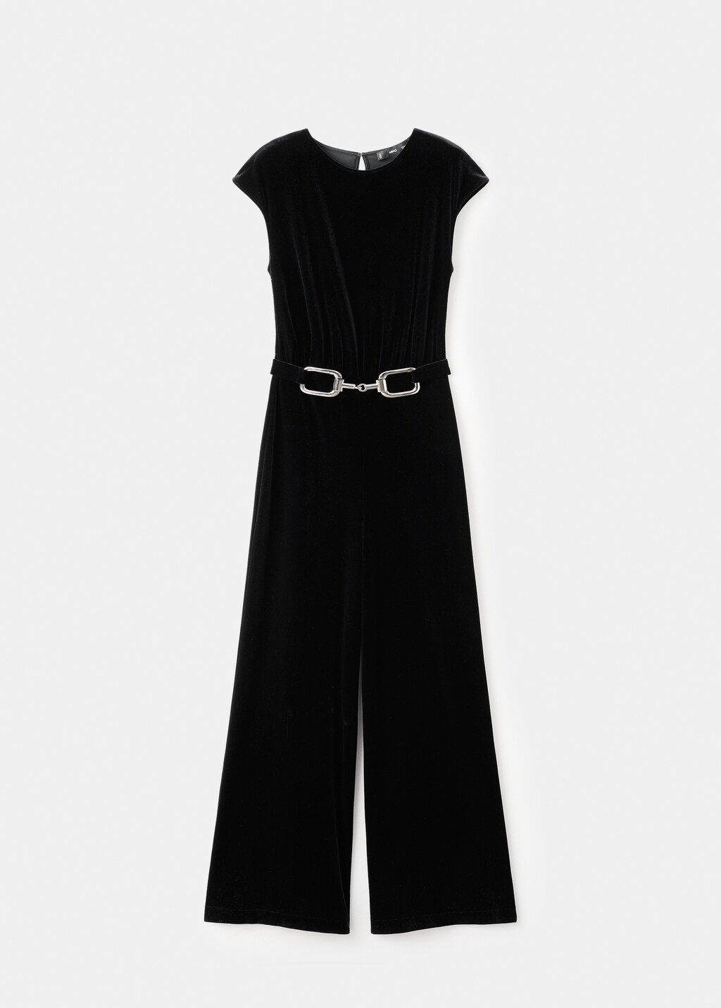 Velvet belt jumpsuit