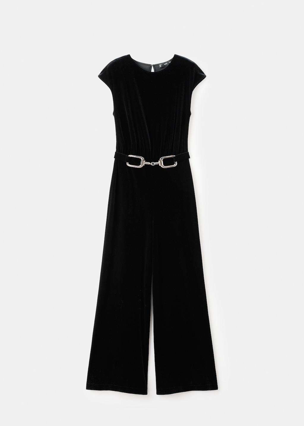 Velvet belt jumpsuit