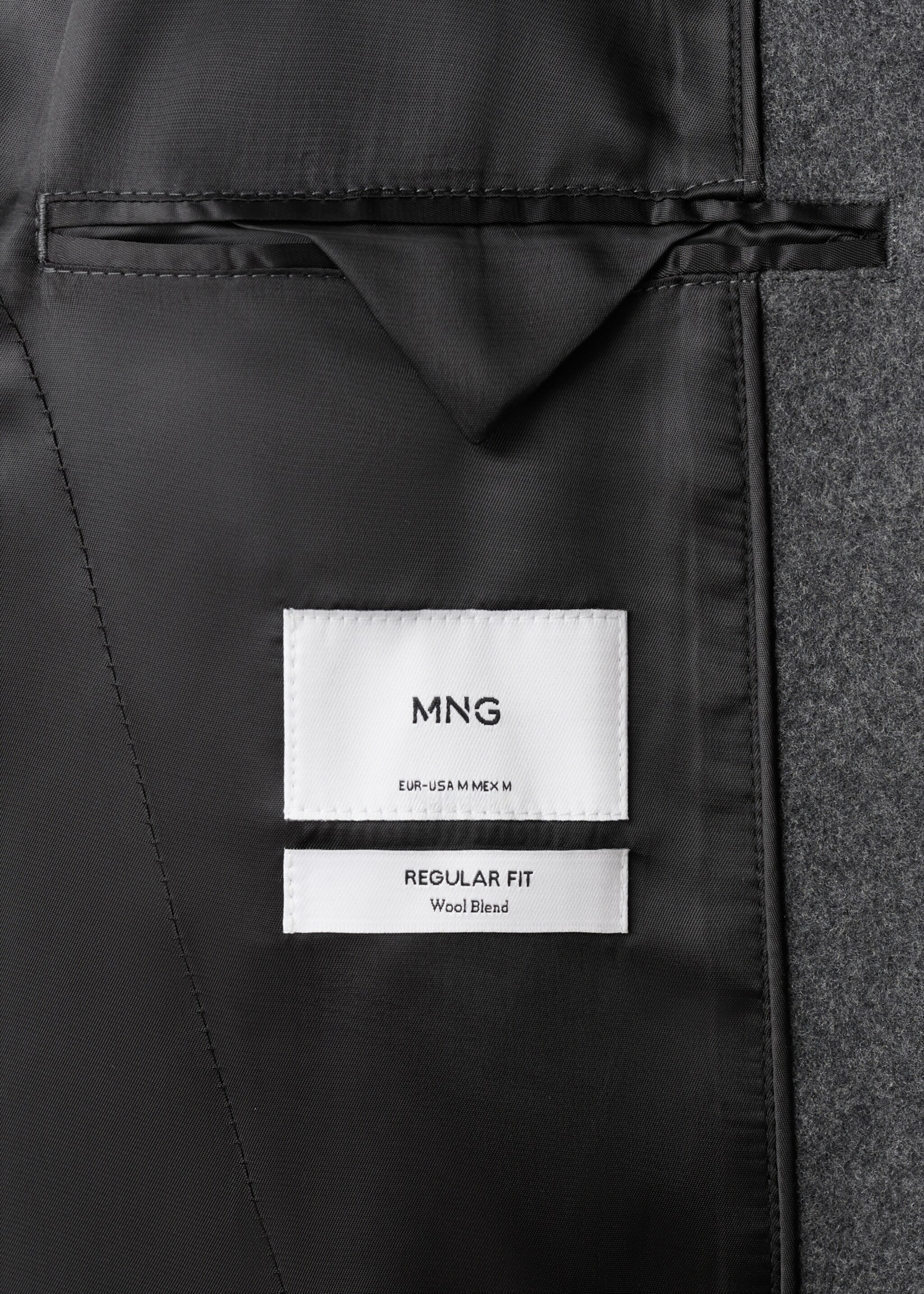 Long wool coat - Details of the article 0, Grey. Ref: 17089204-02.