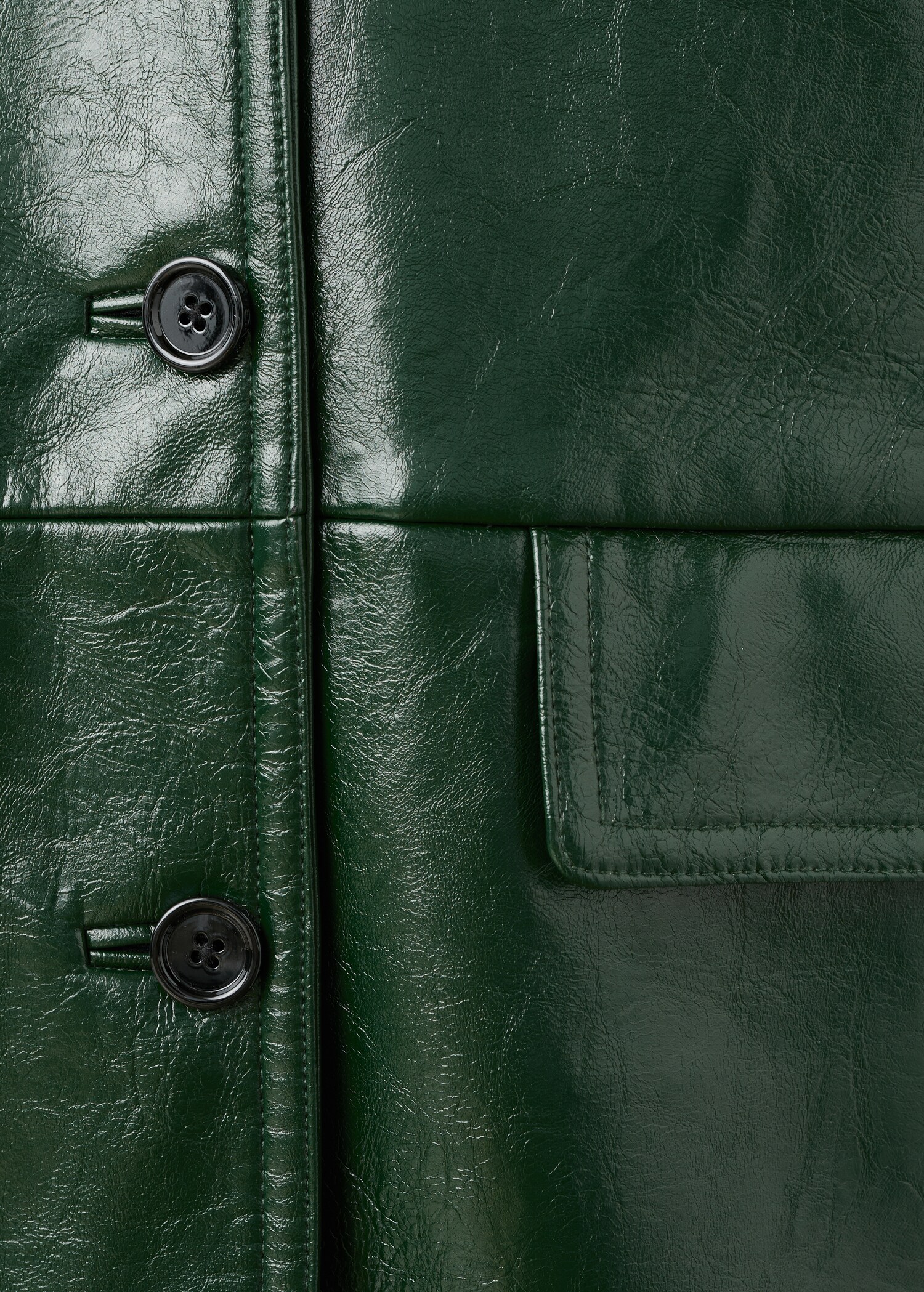 Manteau long cuir synthétique - Détail de l'article 0