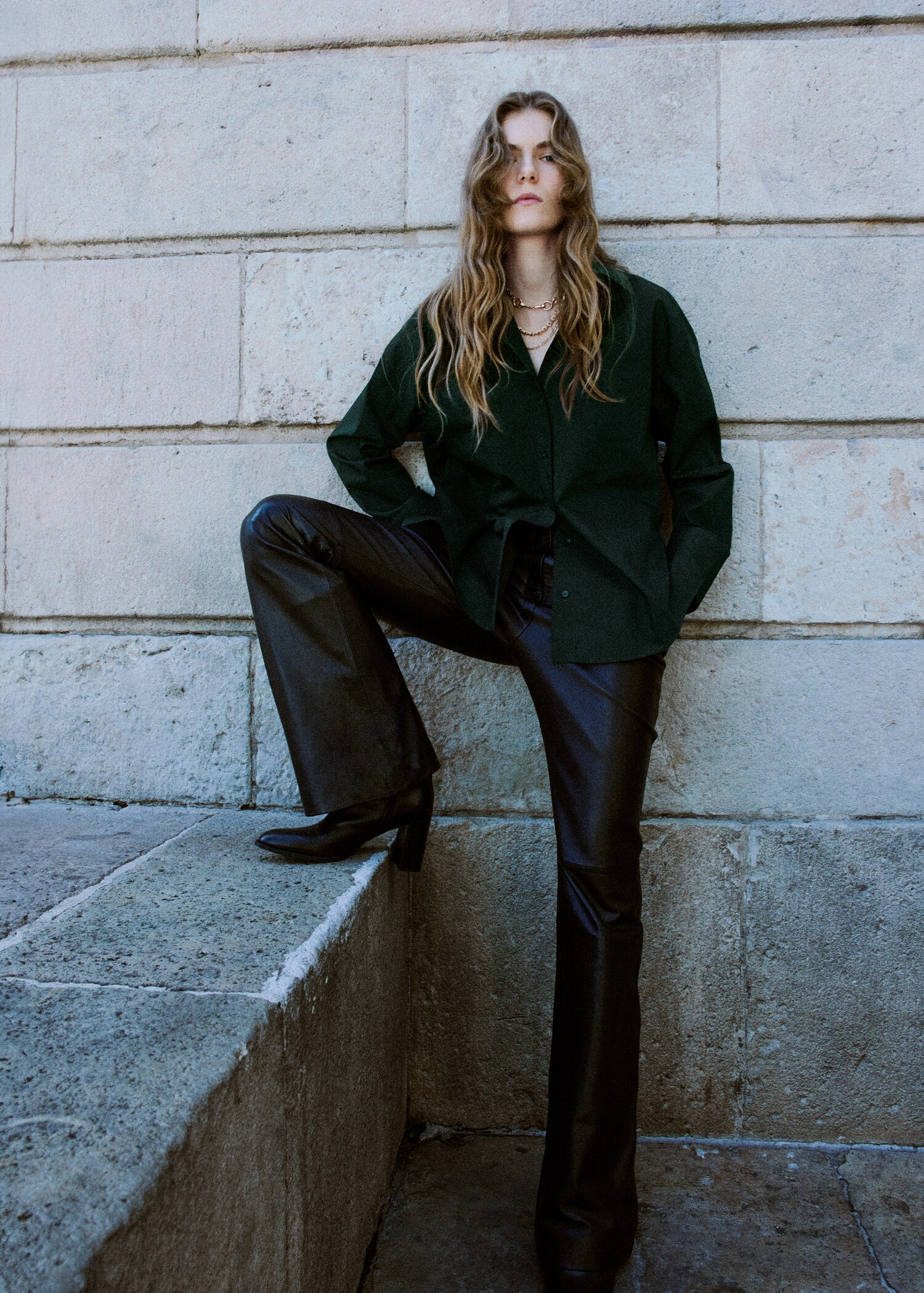 Oversized-Hemd mit Tasche - Allgemeine Ansicht