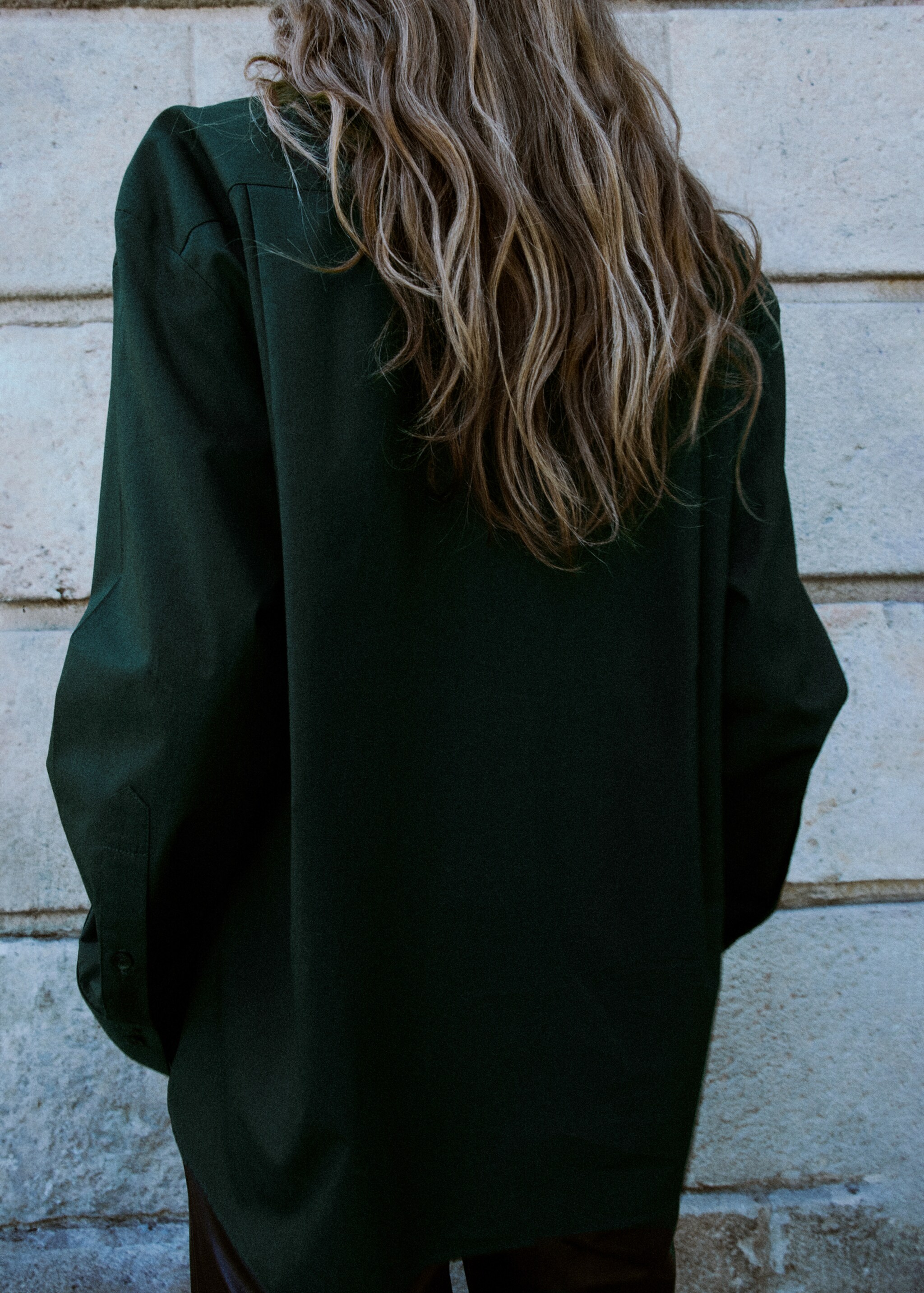 Chemise oversize poches - Verso de l’article, Vert. Ref: 17089212-02.