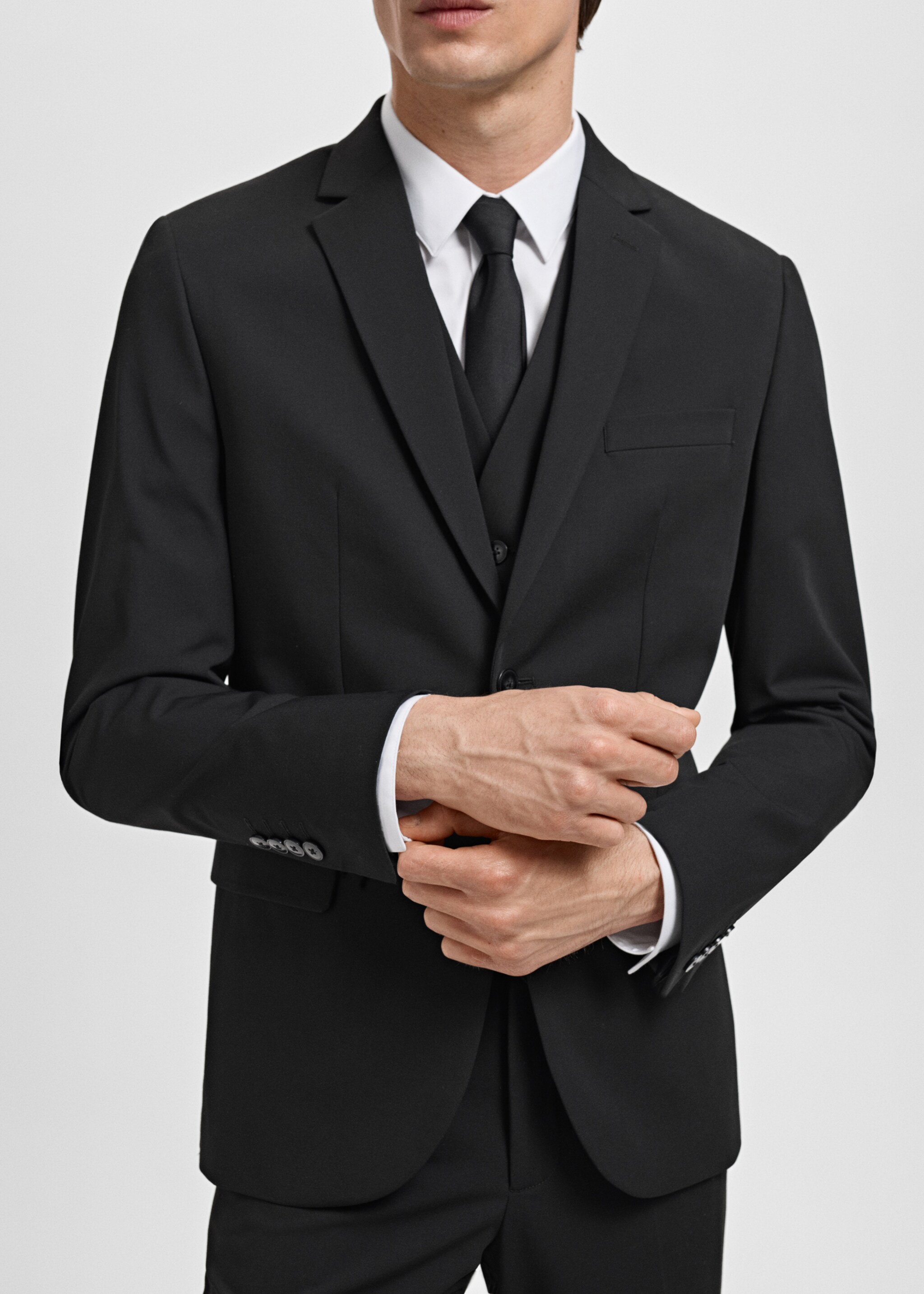 Americana traje París super slim fit - Detalle del artículo 3, Negro. Ref: 17091232-02.