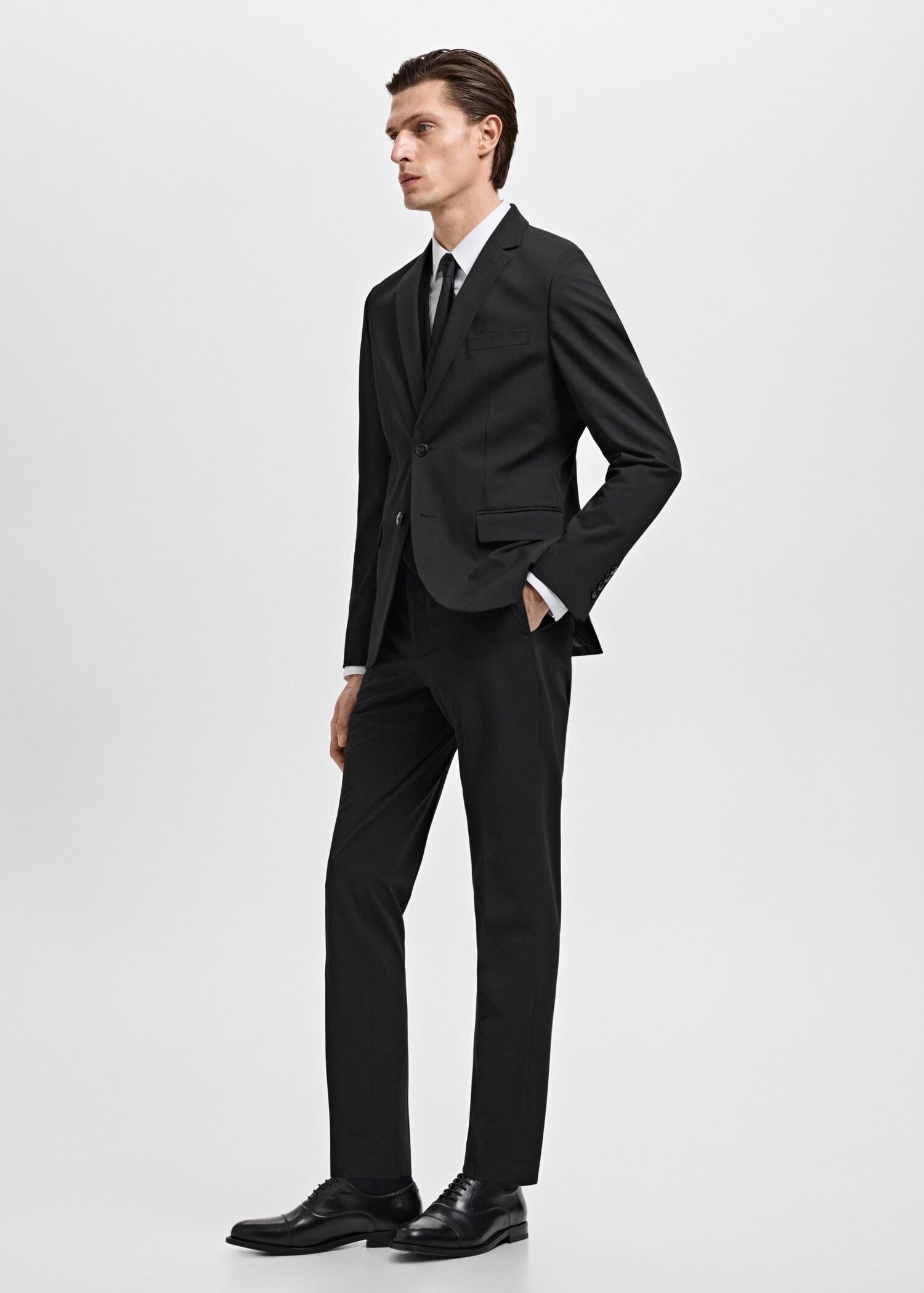Super slim-fit suit jacket in stretch fabric - Details of the article 4
