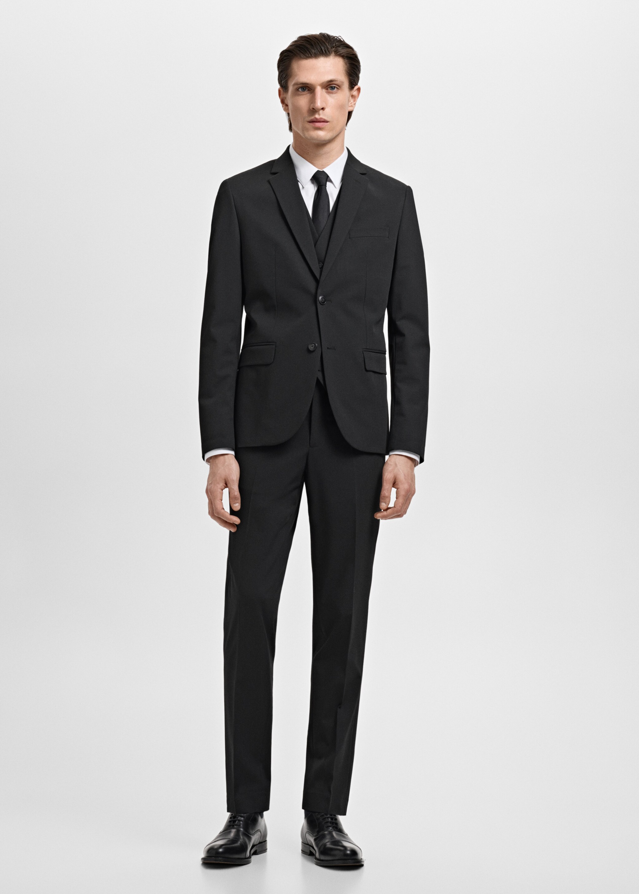 Americana traje París super slim fit - Plano general, Negro. Ref: 17091232-02.