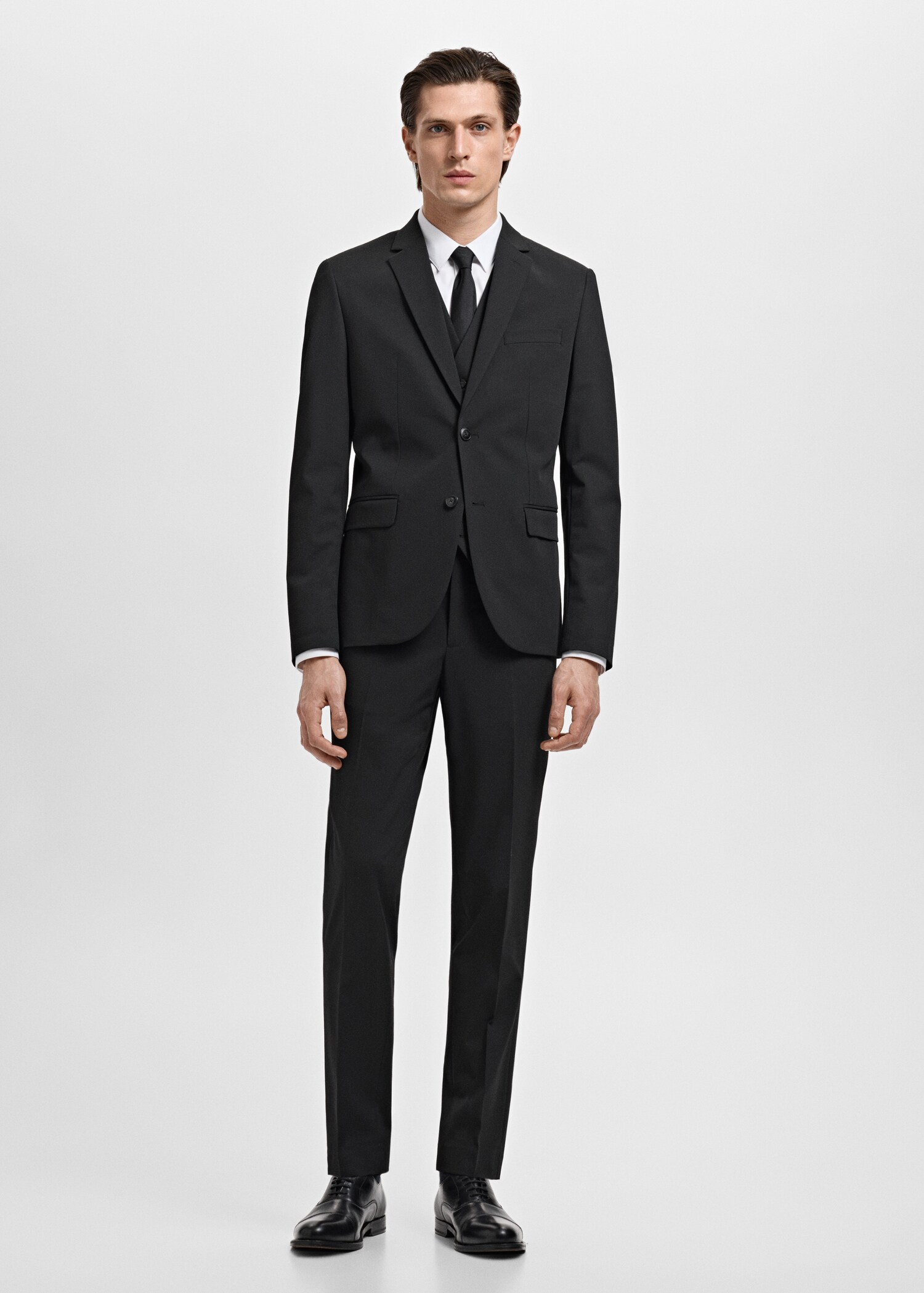 Super slim-fit suit jacket in stretch fabric - General plane