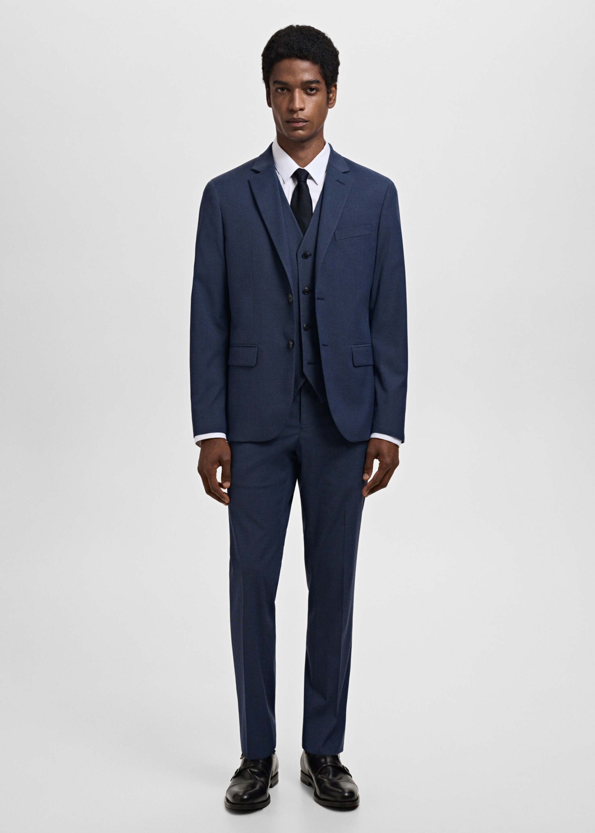 Chaleco traje París super slim fit - Plano general, Azul tinta. Ref: 17091235-01.