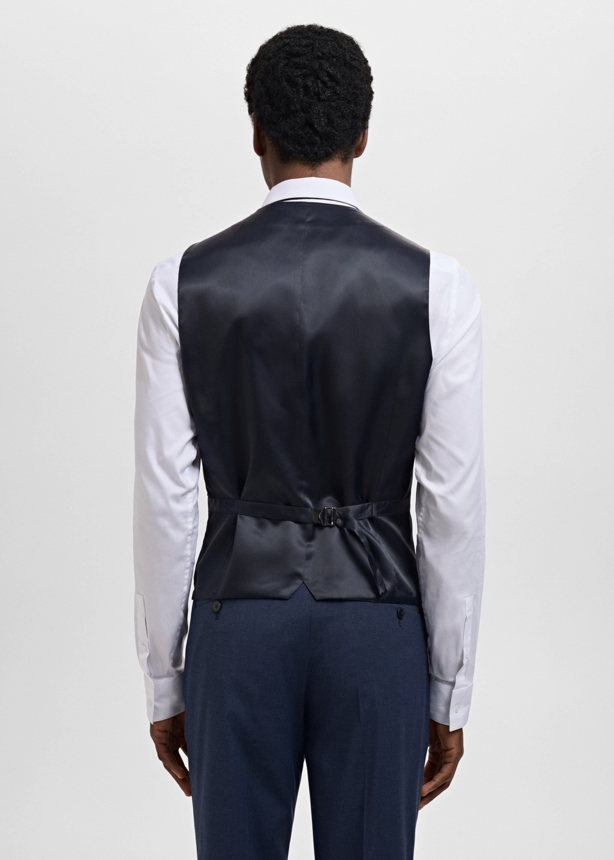 Chaleco traje París super slim fit - Reverso del artículo, Azul tinta. Ref: 17091235-01.