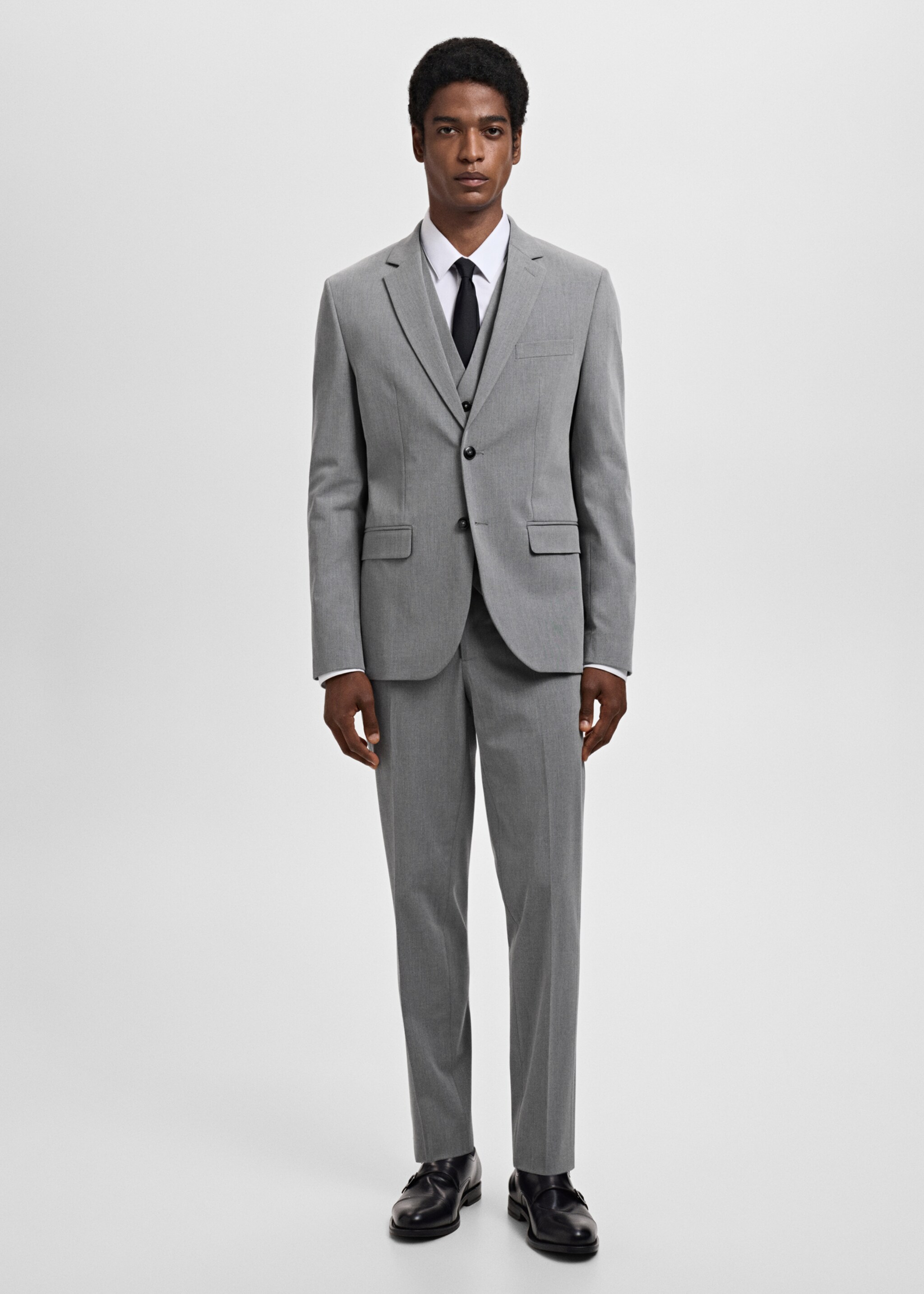 Super slim-fit suit jacket in stretch fabric - General plane