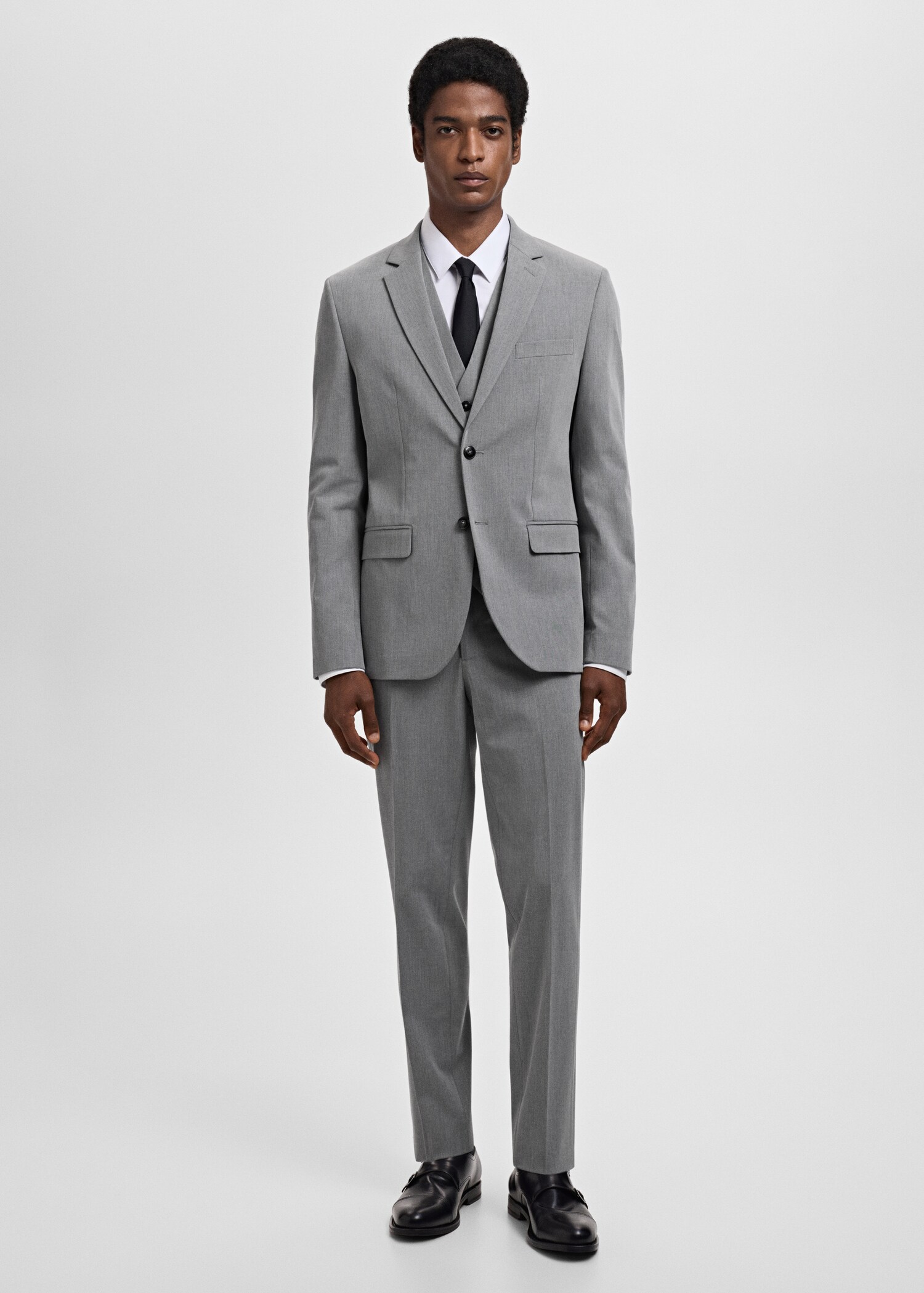 Super slim-fit suit jacket in stretch fabric - General plane