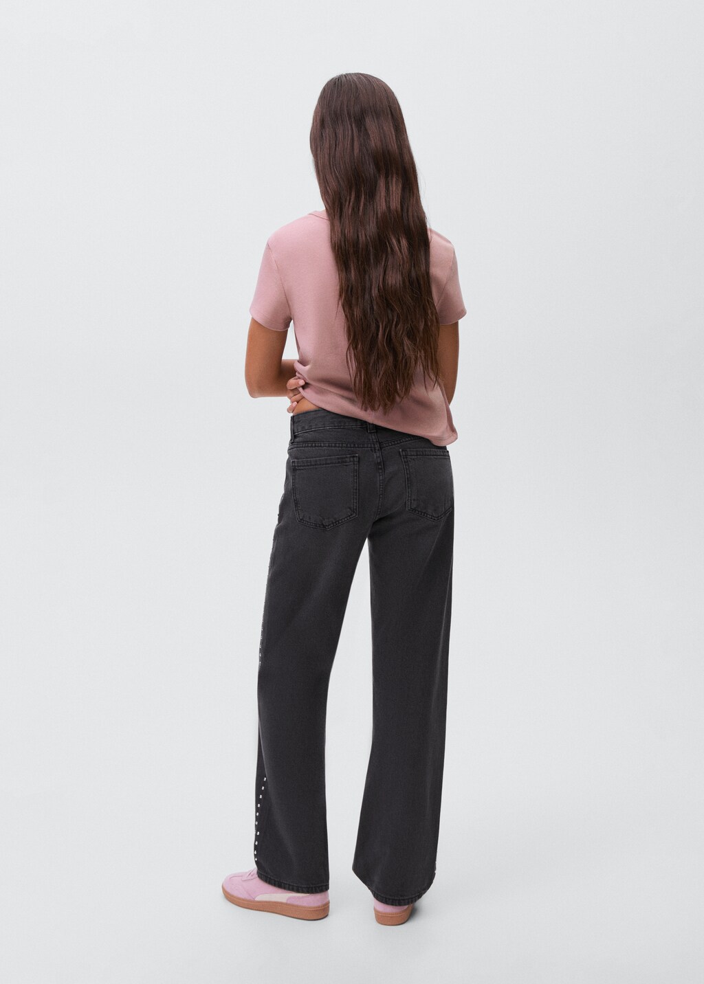 Straight-fit jeans with studs