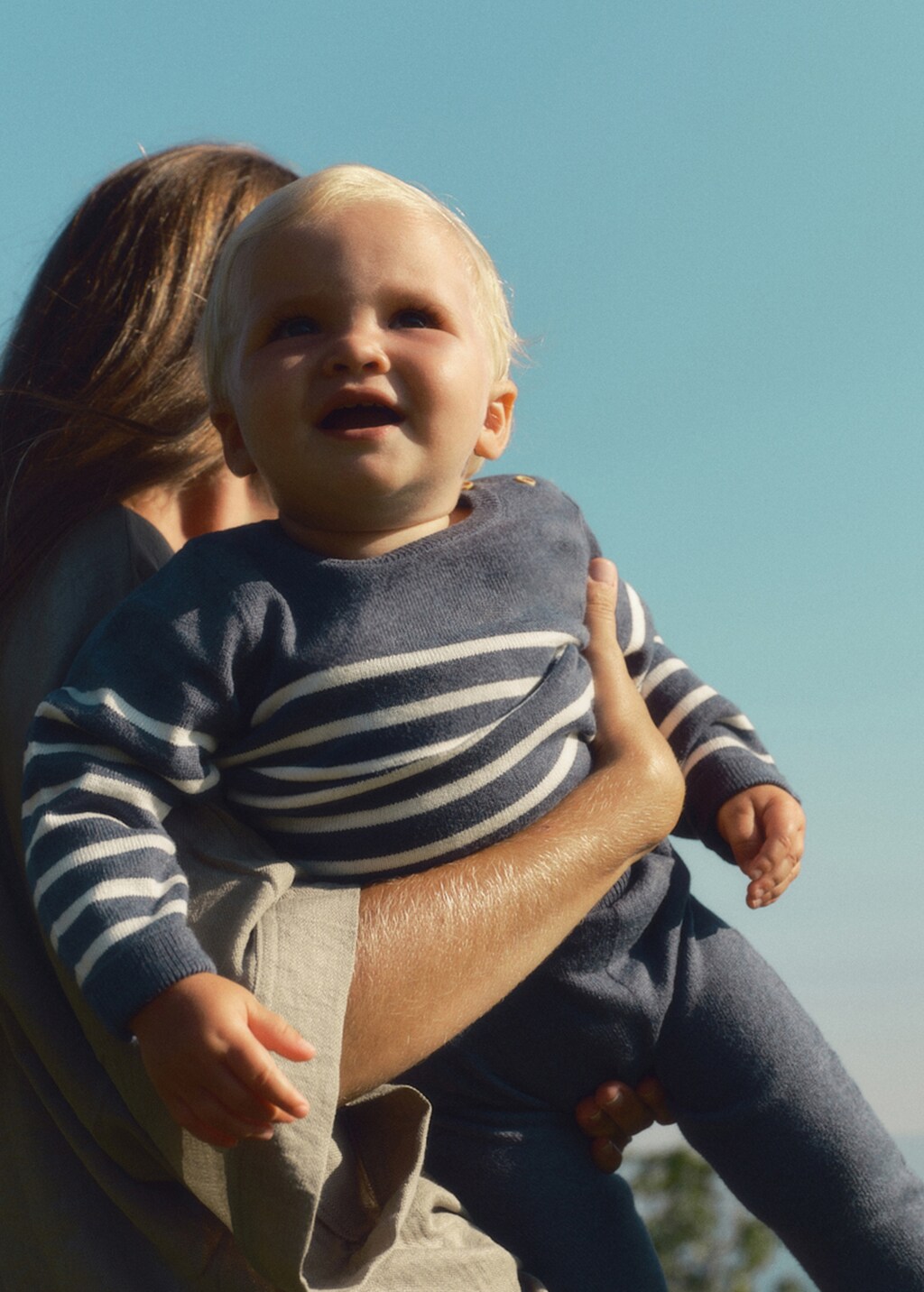 Pull-over en maille à rayures