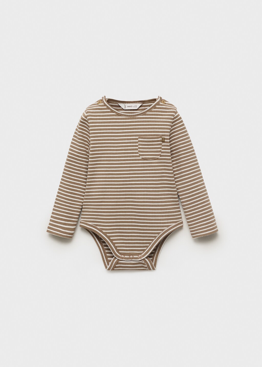 Striped cotton bodysuit