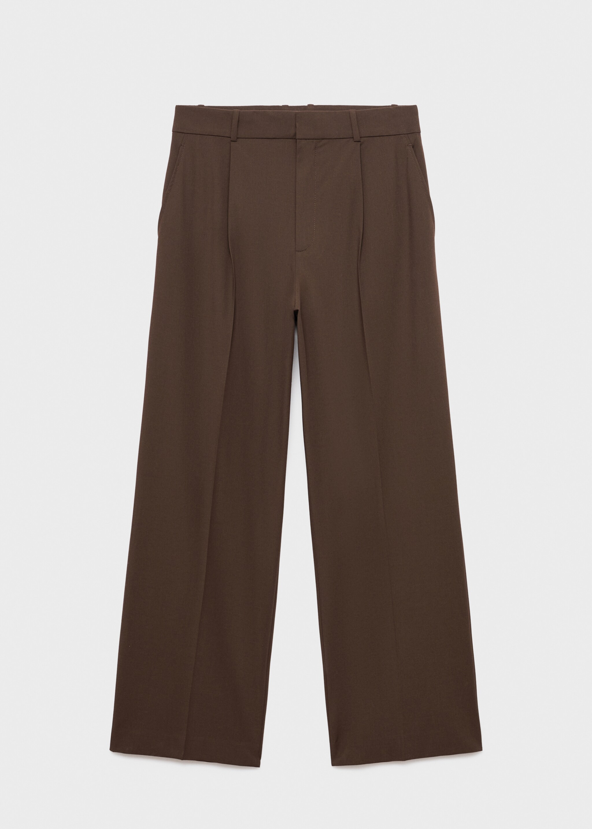 Low-rise wide-leg pants - Article without model, Brown. Ref: 17094096-01.