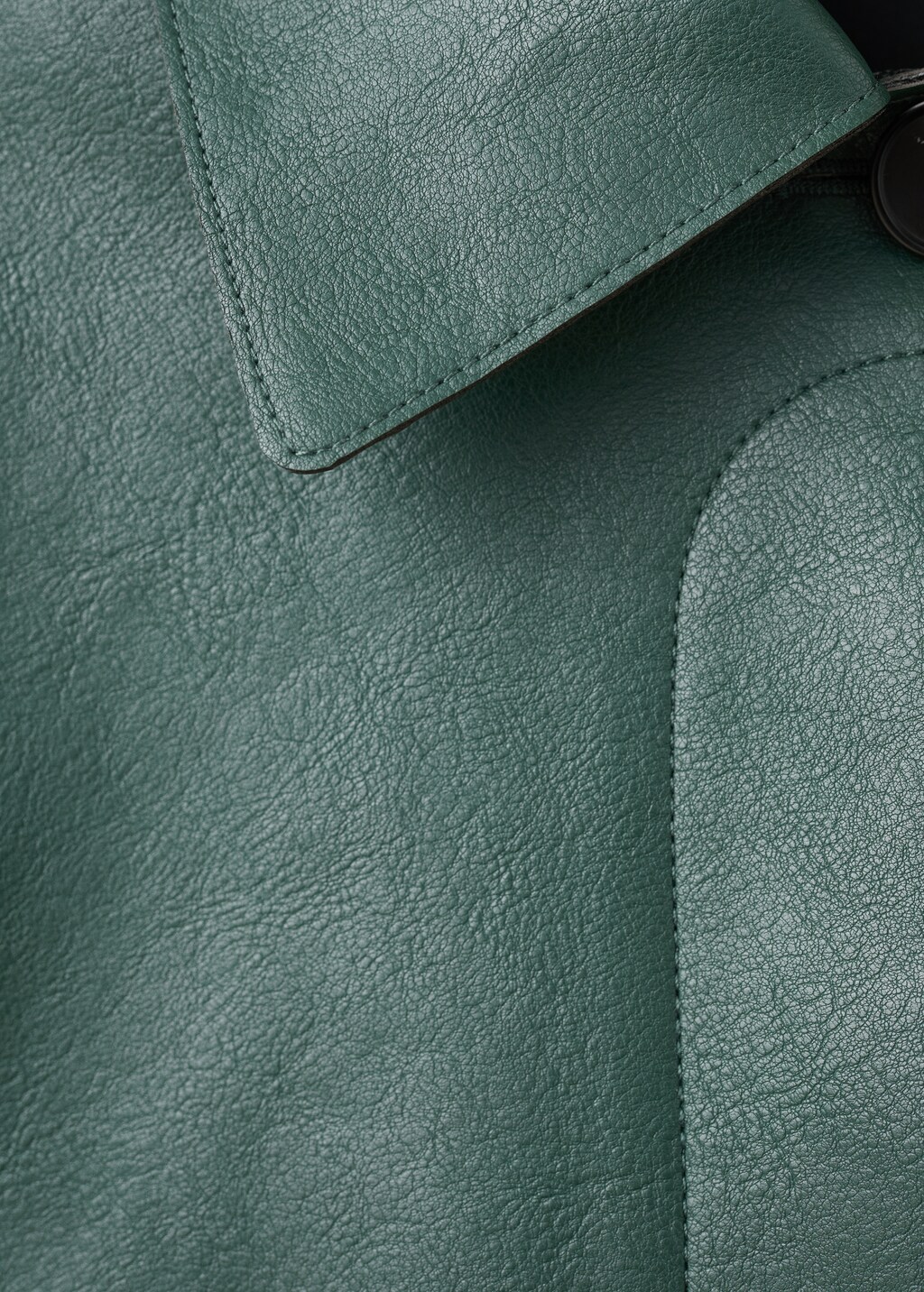 Faux-leather jacket with pockets